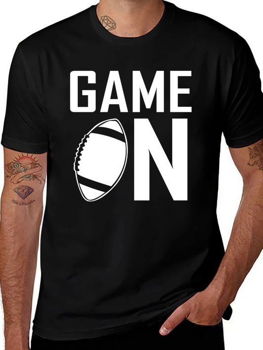 Game On Football Graphic T-Shirt - Black