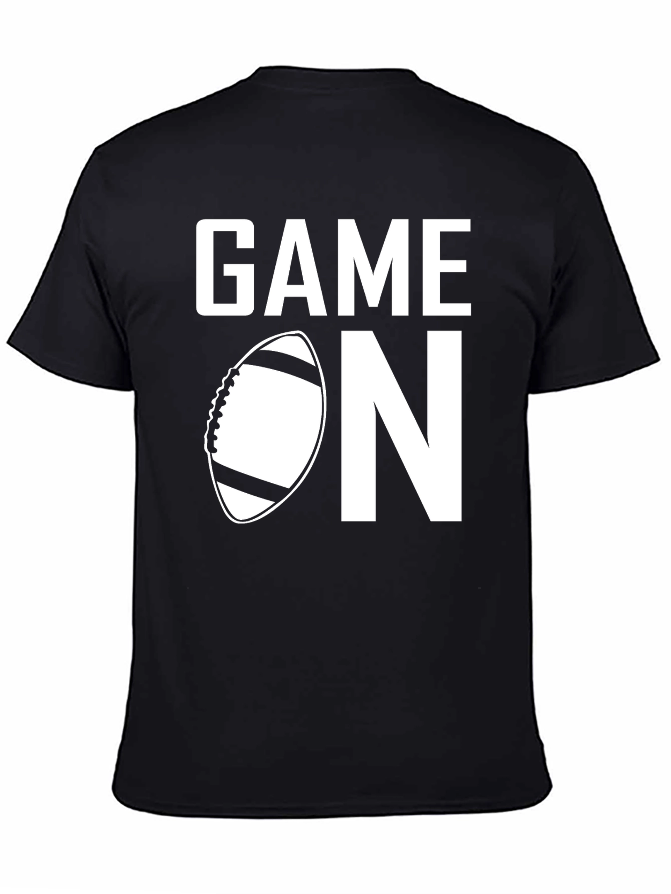 Game On Football Graphic T-Shirt - Black