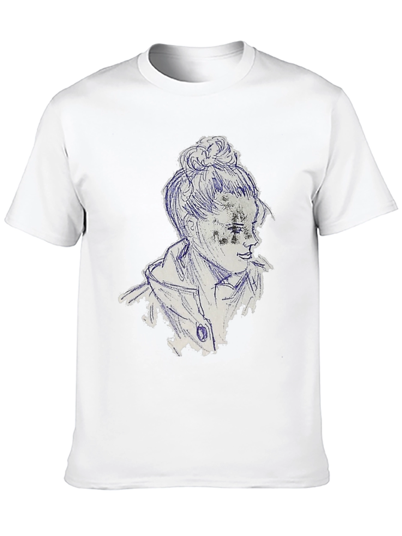 Edgy Graphic Tee: Black Crew Neck T-Shirt