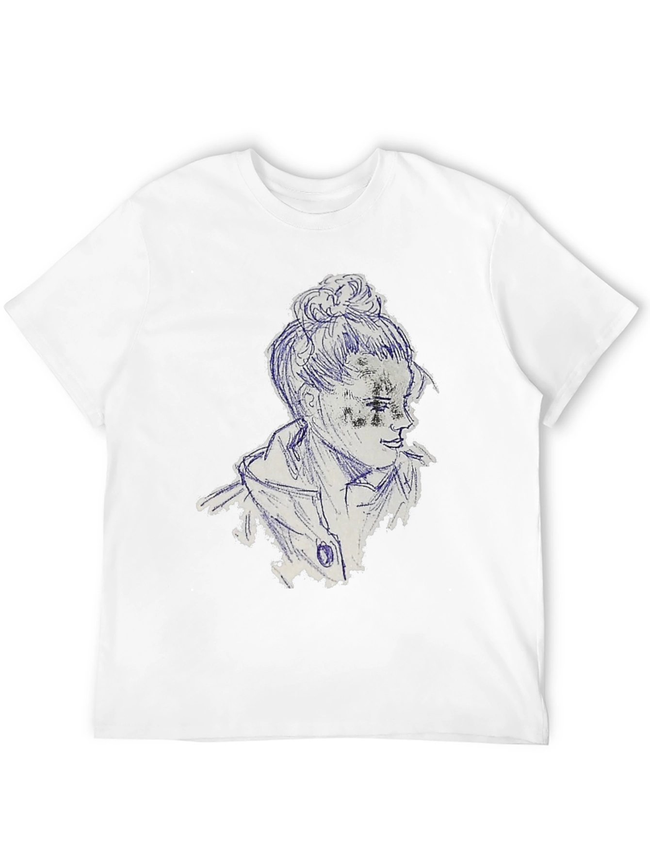Edgy Graphic Tee: Black Crew Neck T-Shirt