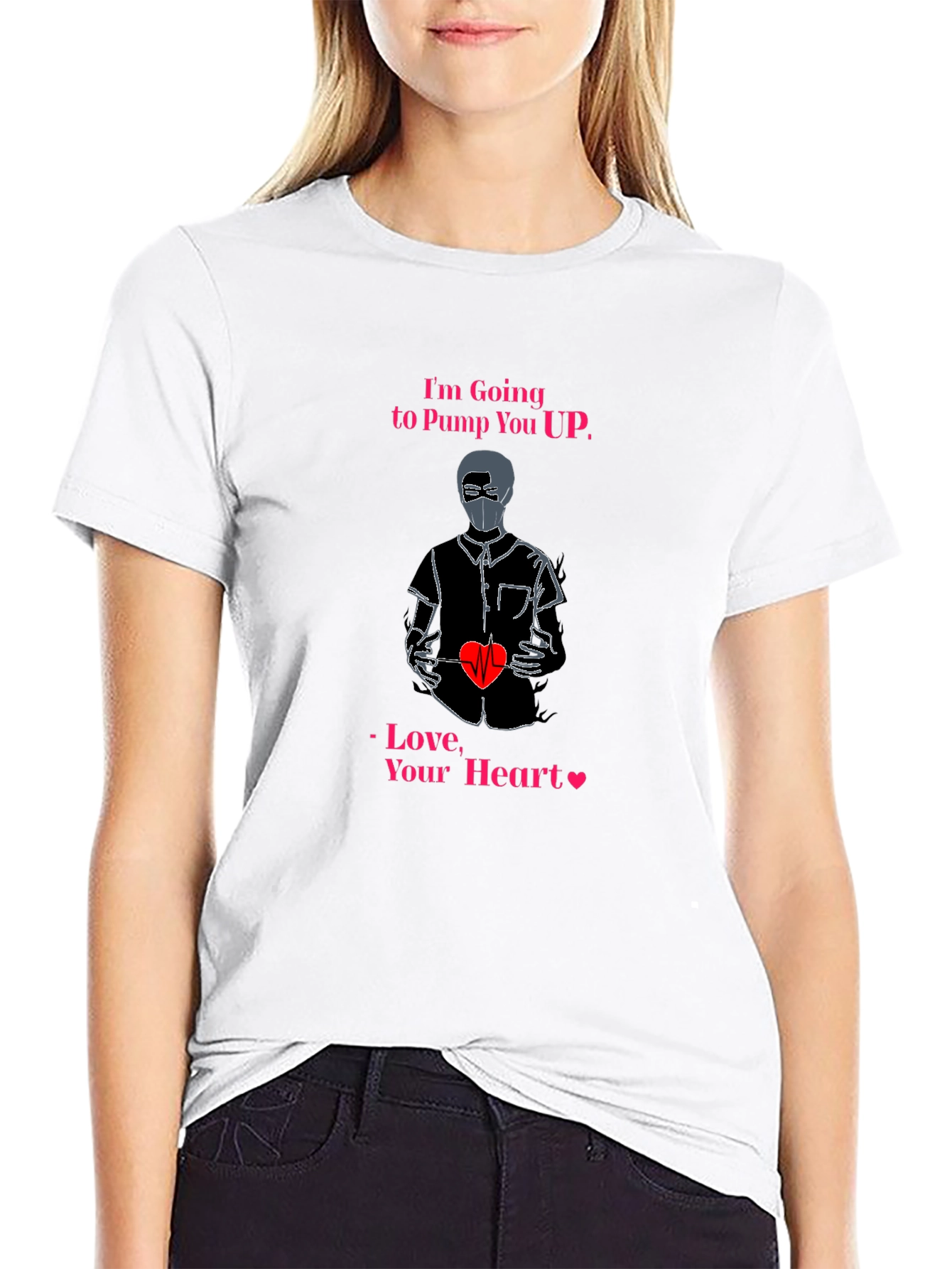 Pump You Up Heart Graphic T-Shirt