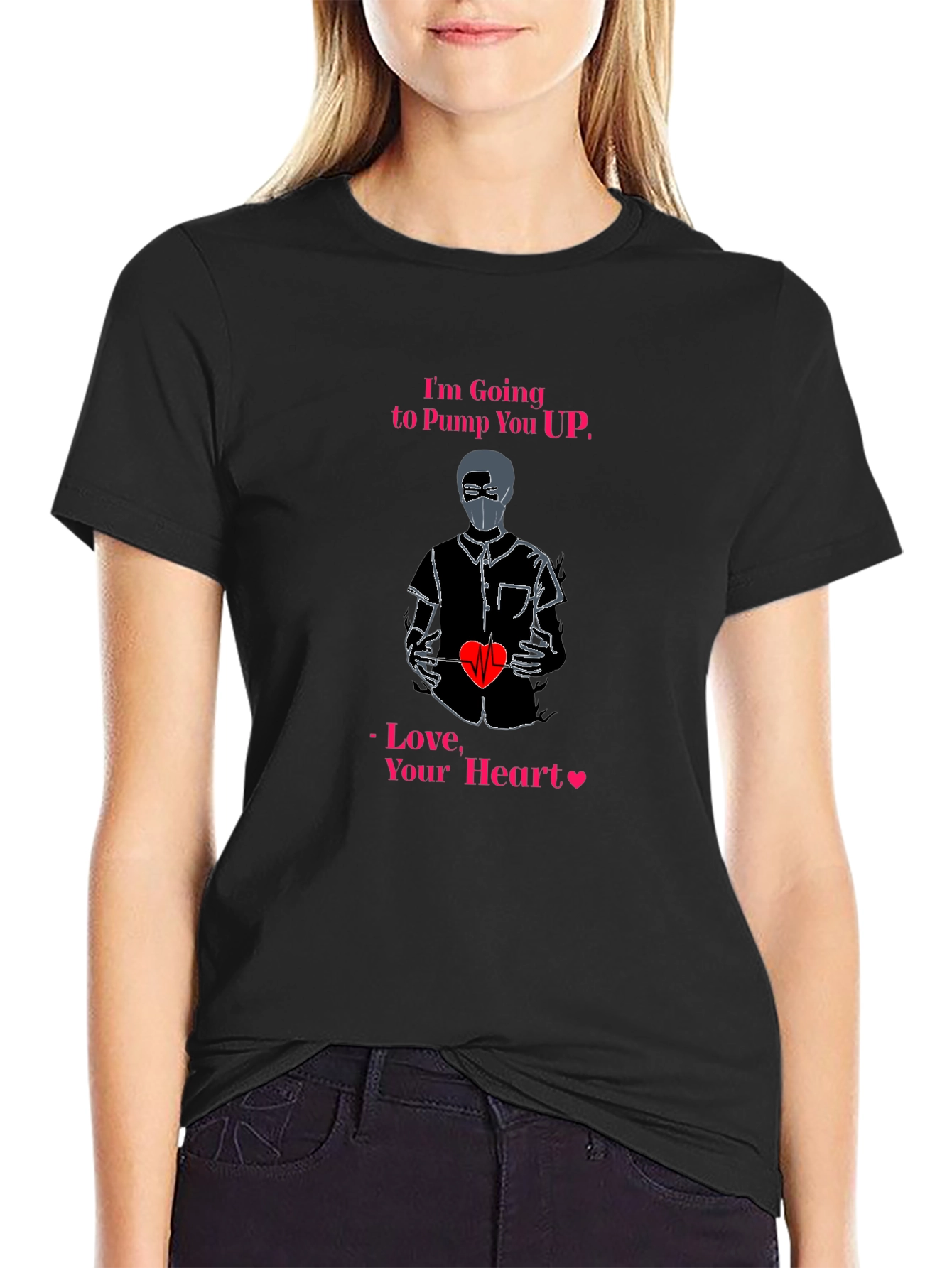 Pump You Up Heart Graphic T-Shirt