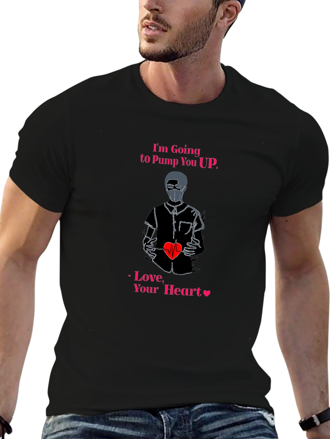 Pump You Up Heart Graphic T-Shirt