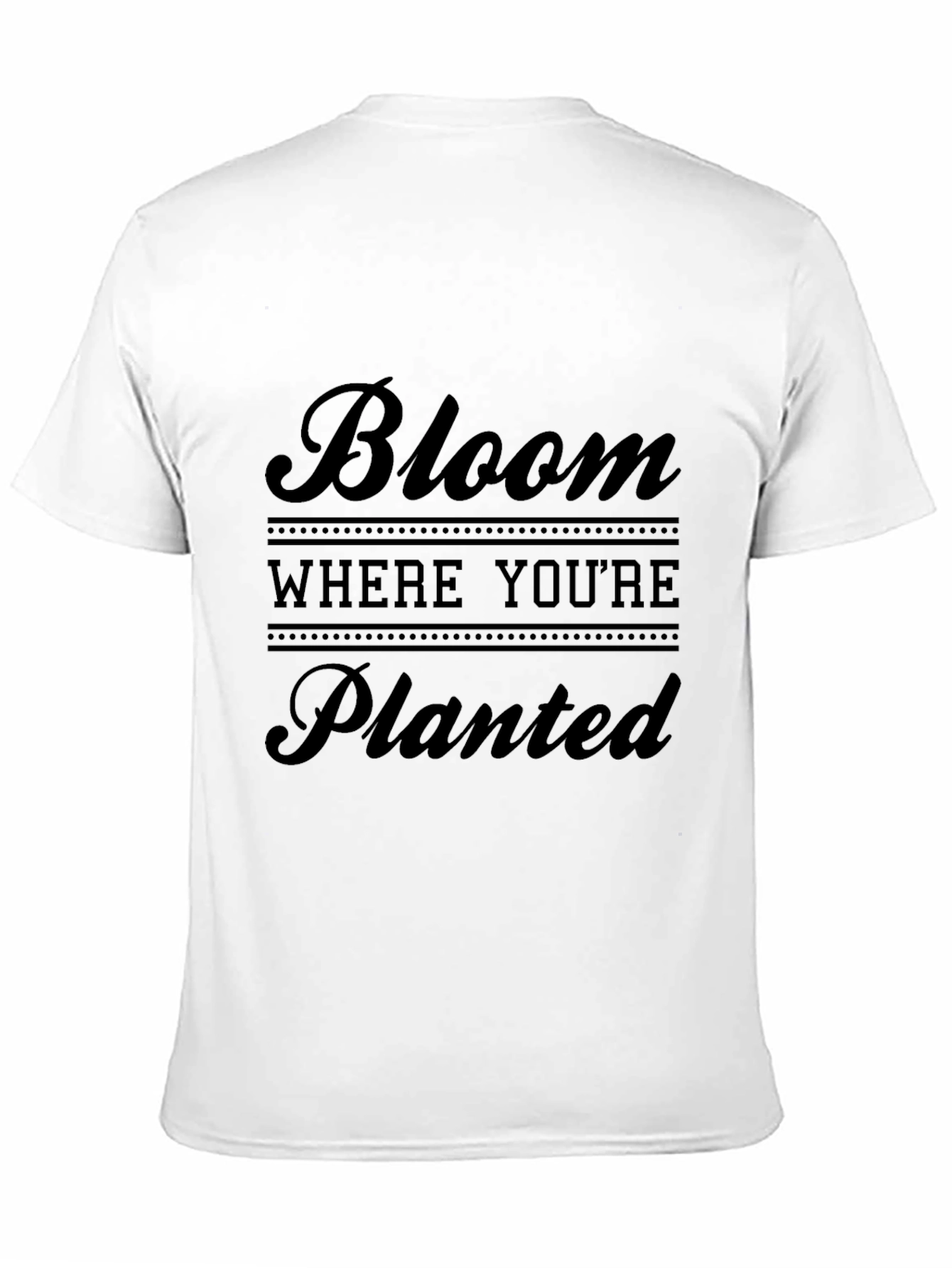 Bloom Where Youre Planted Black Graphic Tee