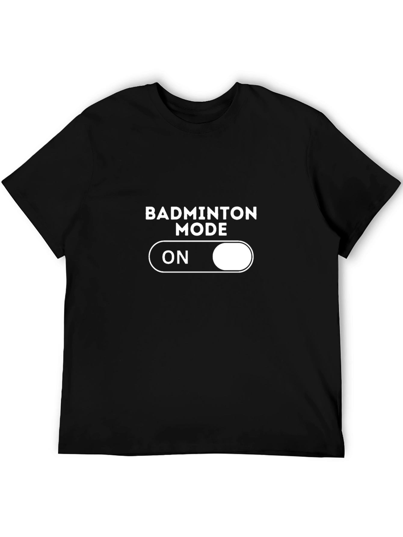 Badminton Mode On Black T-Shirt