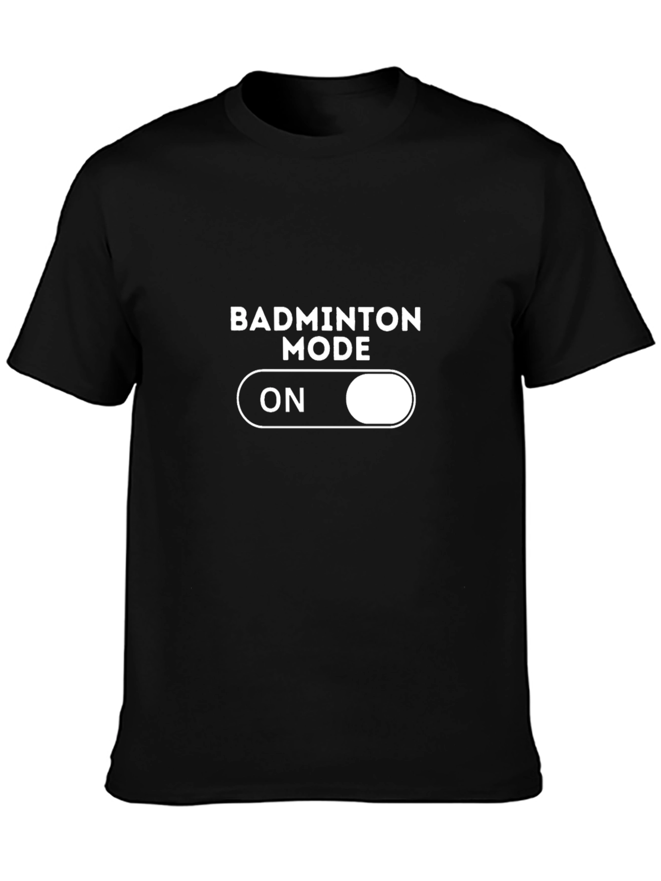 Badminton Mode On Black T-Shirt