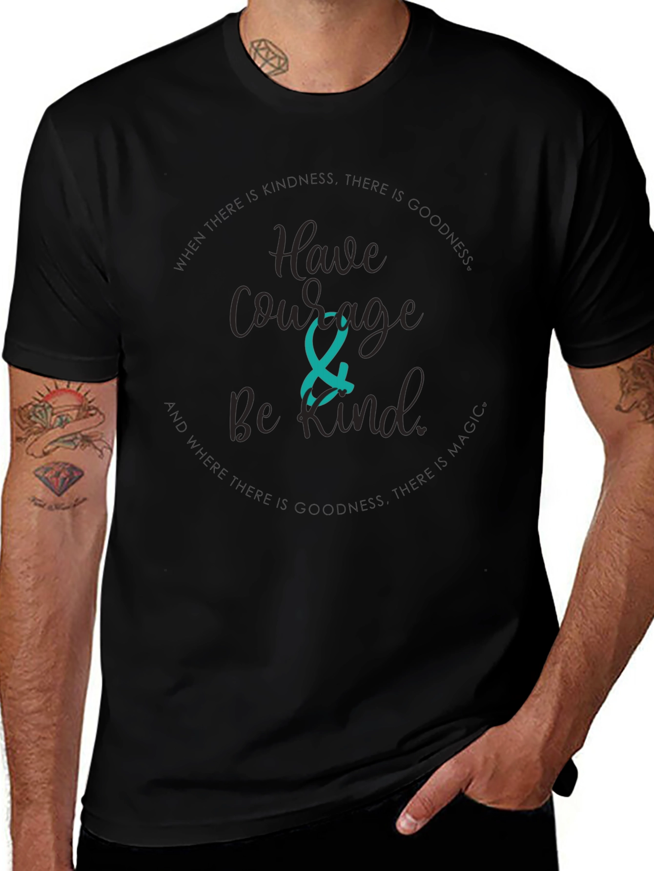 Have Courage Be Kind T-Shirt - Black