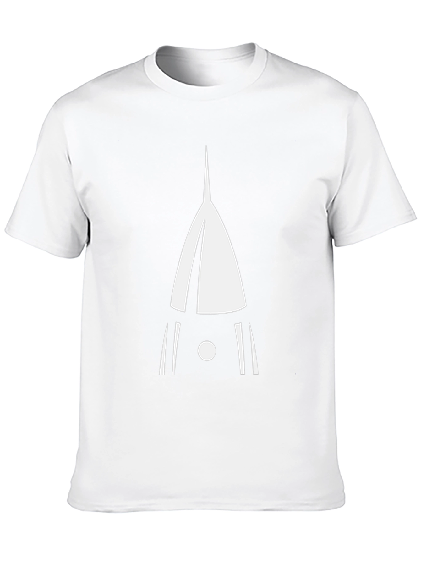 Abstract Rocket Graphic Black T-Shirt