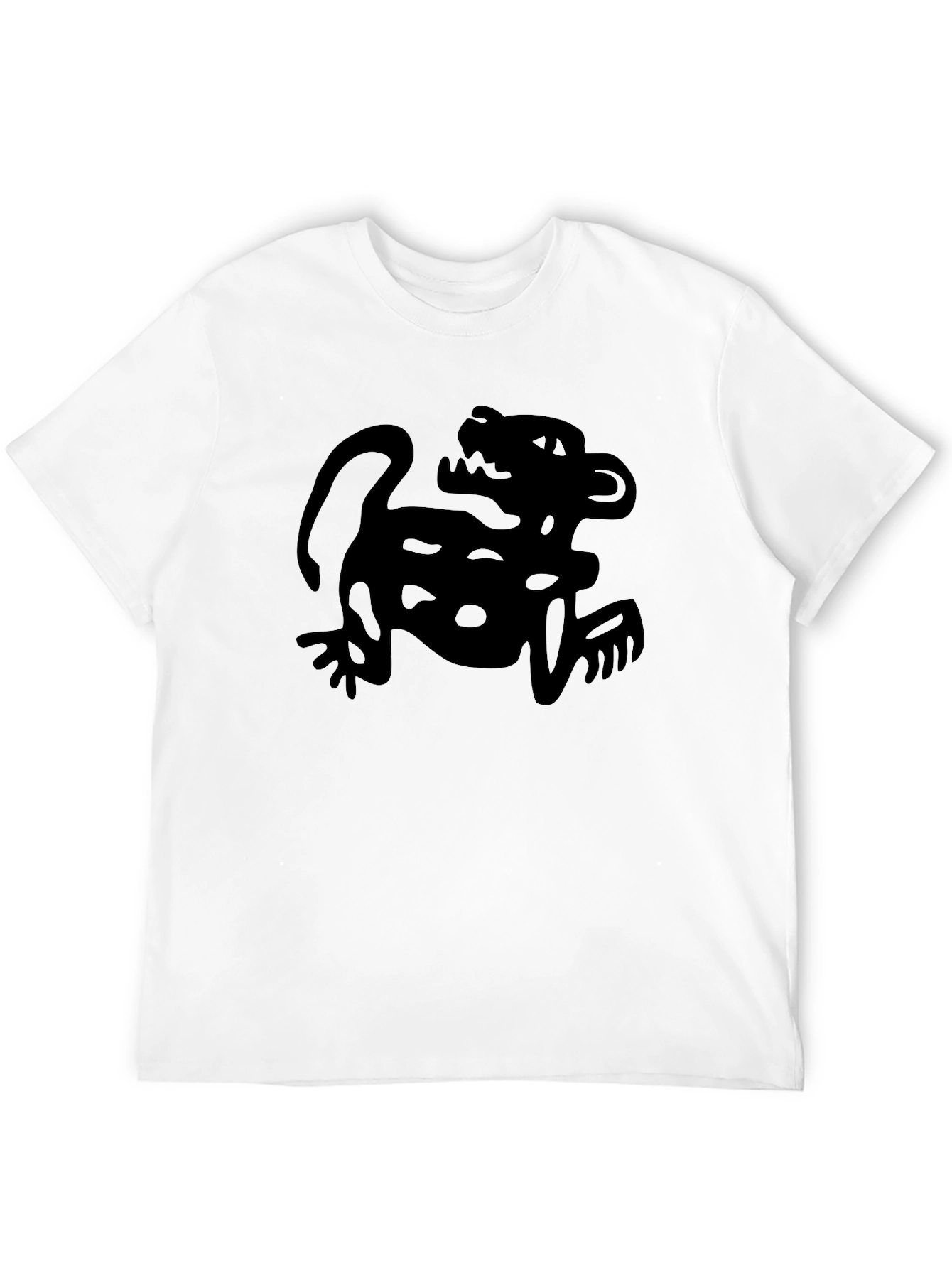 Black Jaguar Graphic Tee - Mens Crew Neck T-Shirt
