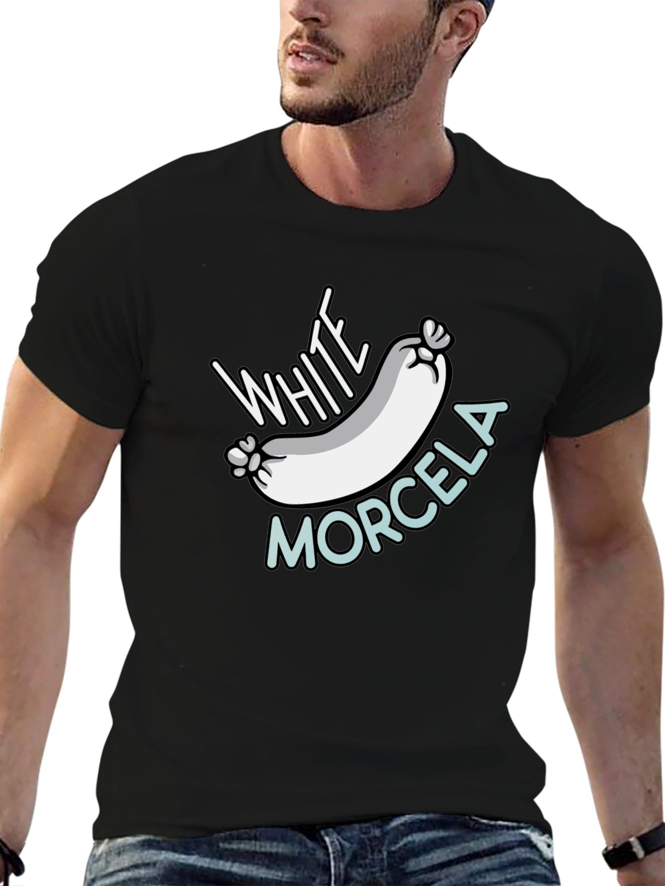 White Morcela Funny T-Shirt