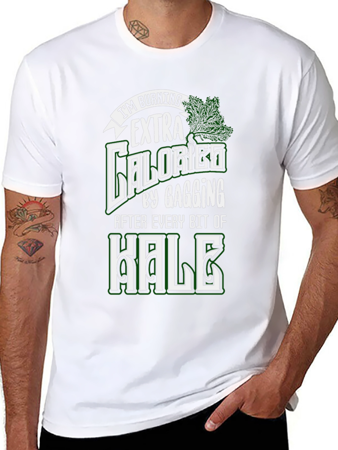 Funny Burning Calories Kale T-Shirt