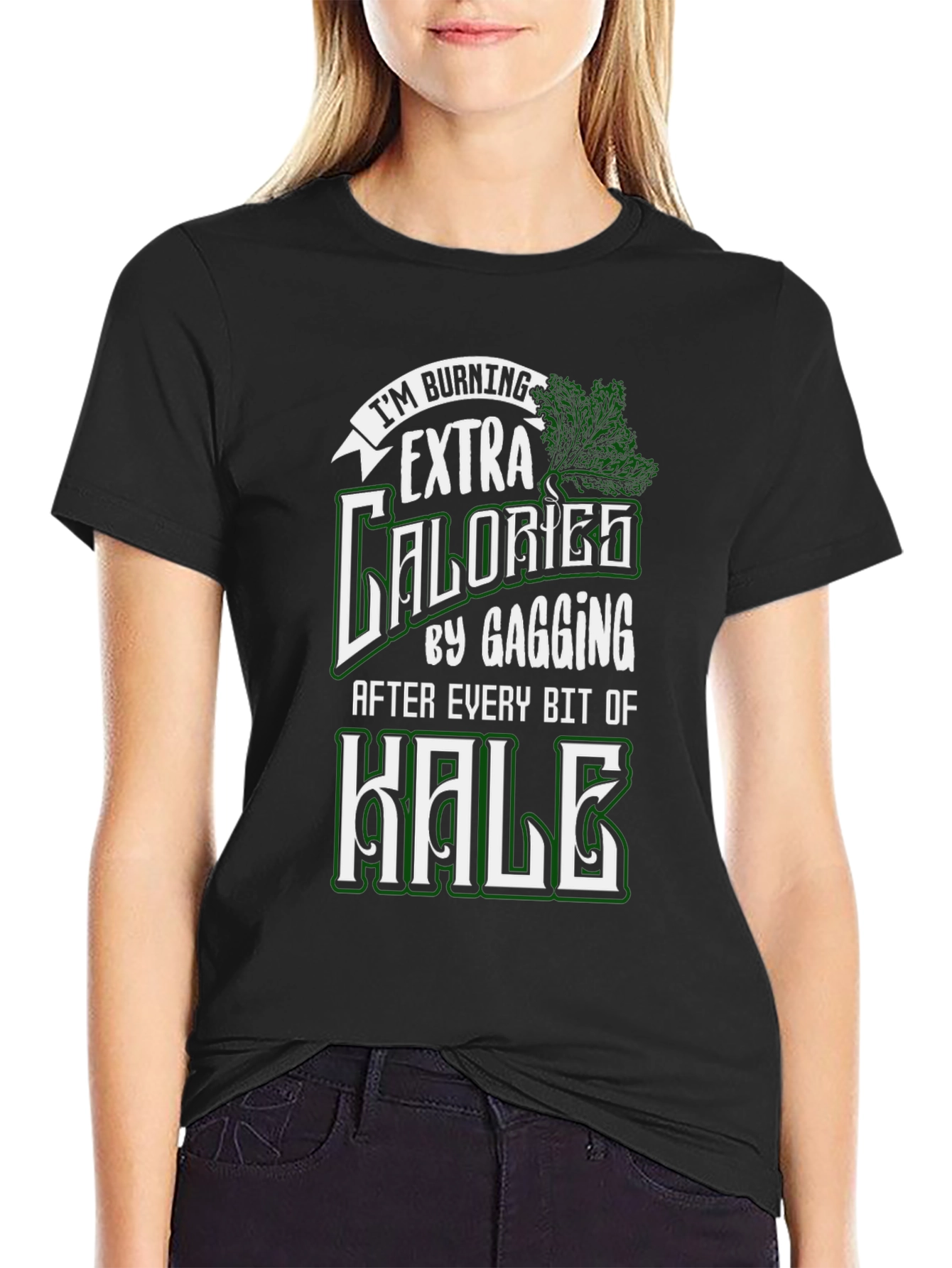 Funny Burning Calories Kale T-Shirt