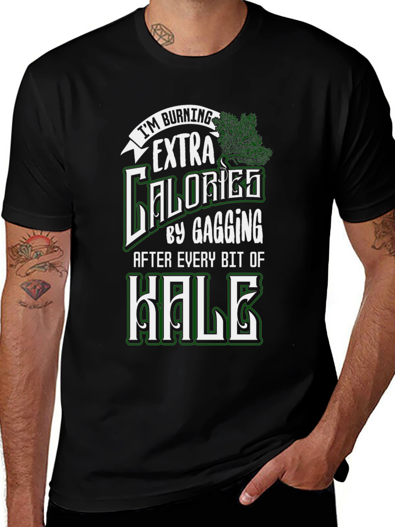 Funny Burning Calories Kale T-Shirt