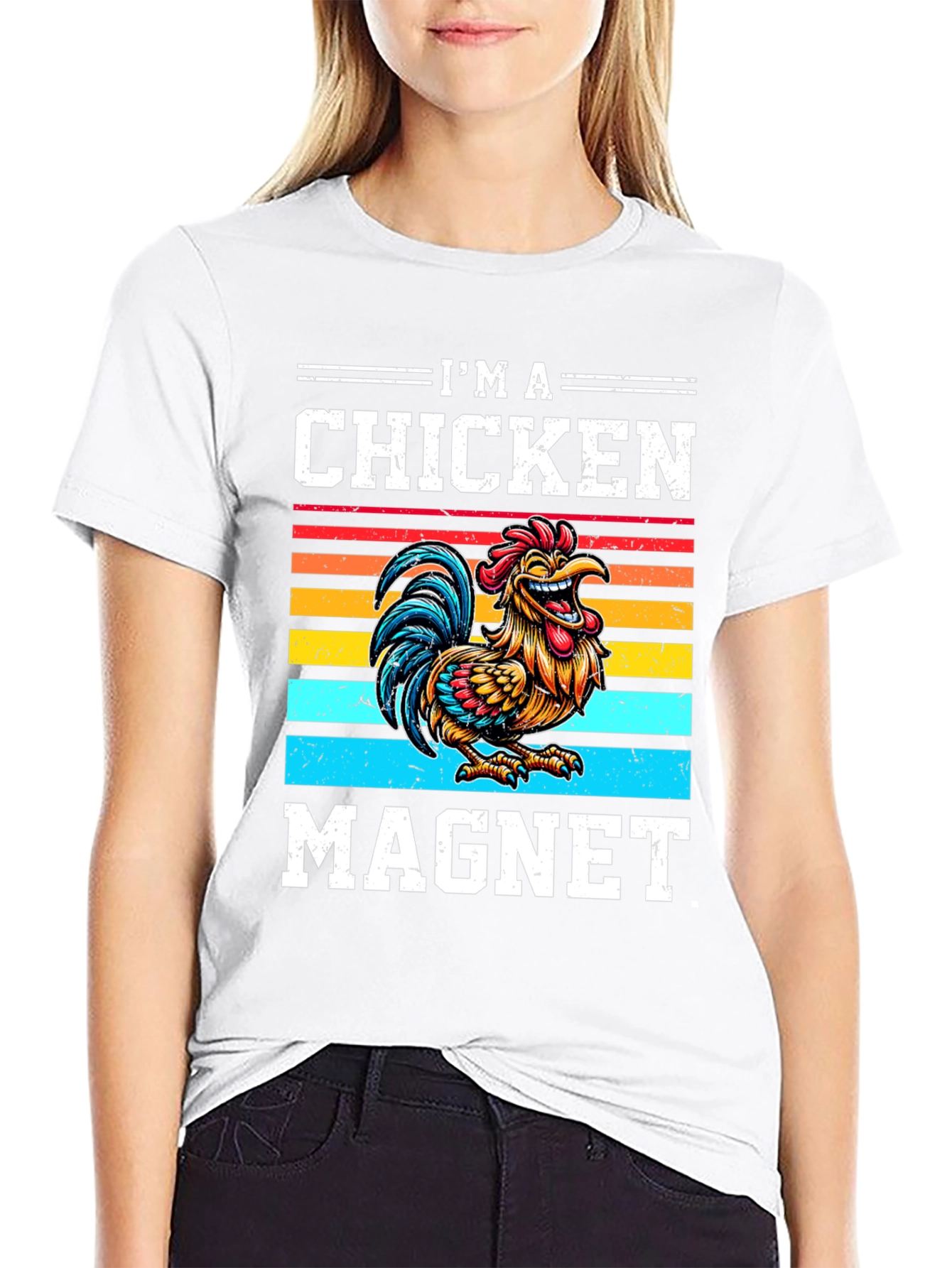 Im a Chicken Magnet Graphic T-Shirt