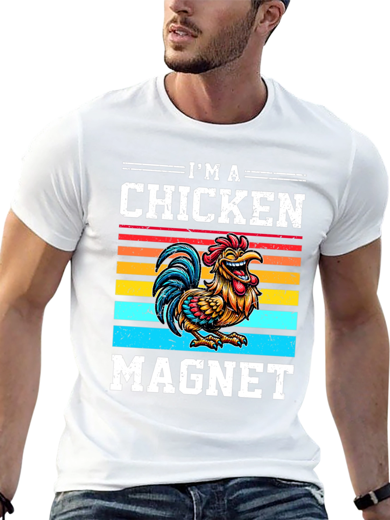 Im a Chicken Magnet Graphic T-Shirt