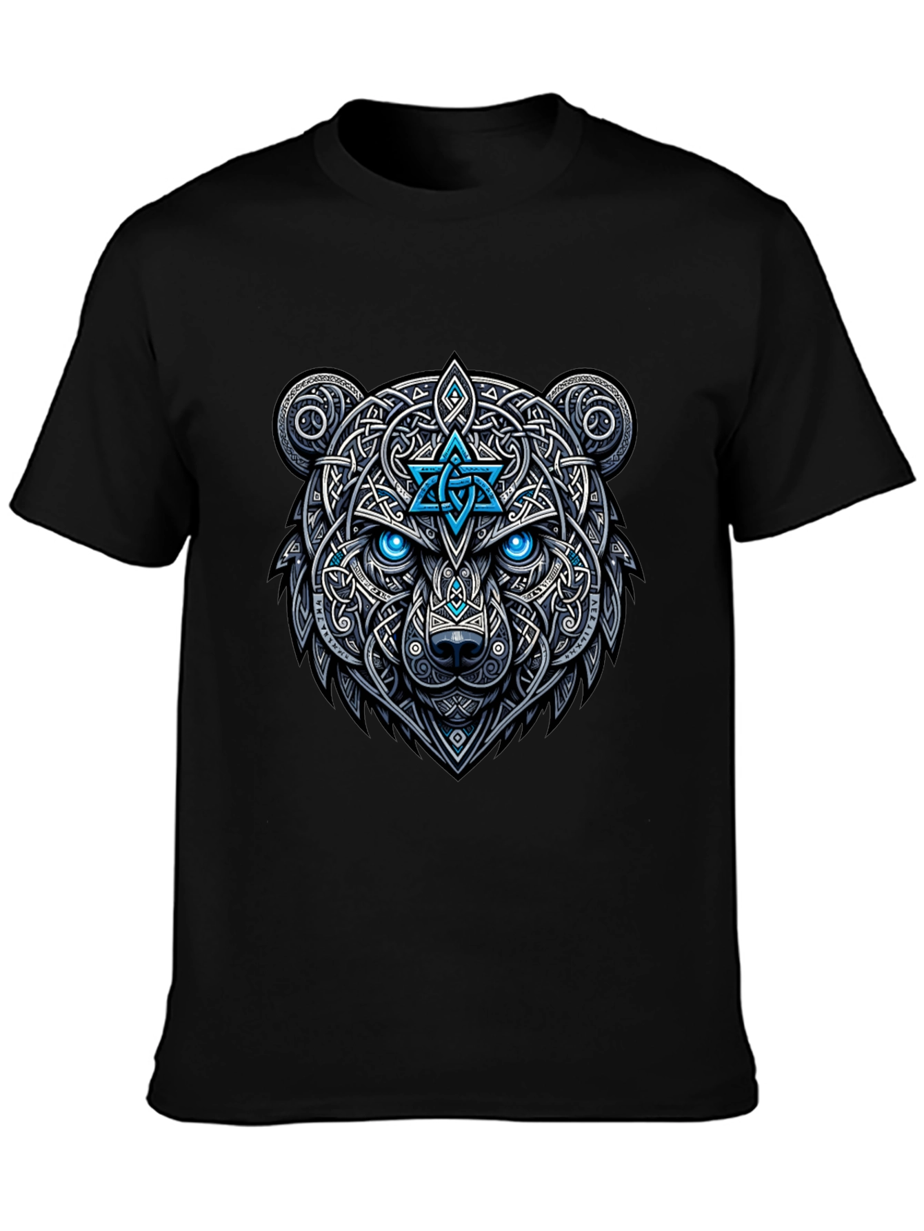 Celtic Bear Graphic Tee - Black