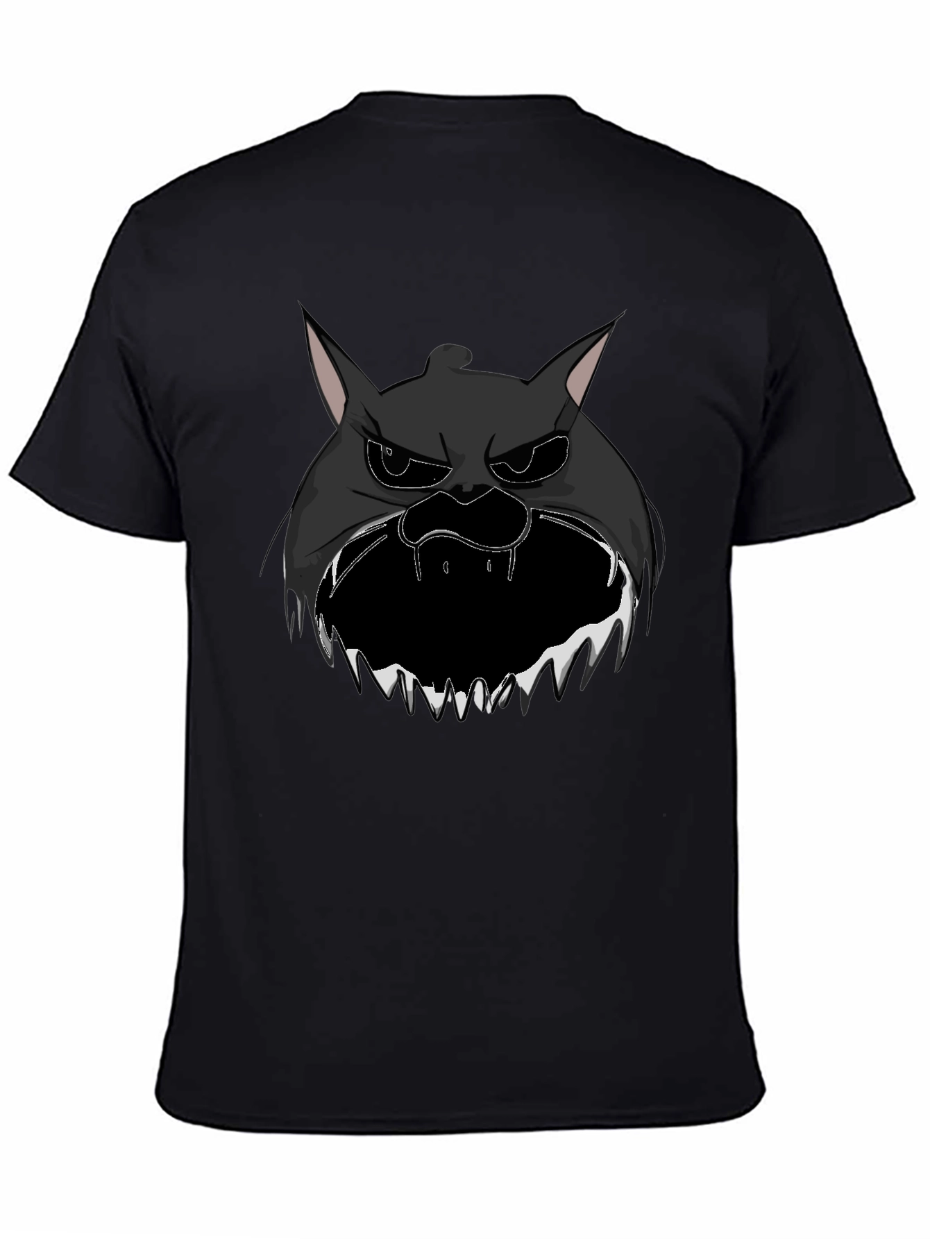 Mens Black Graphic Tee - Spooky Creature