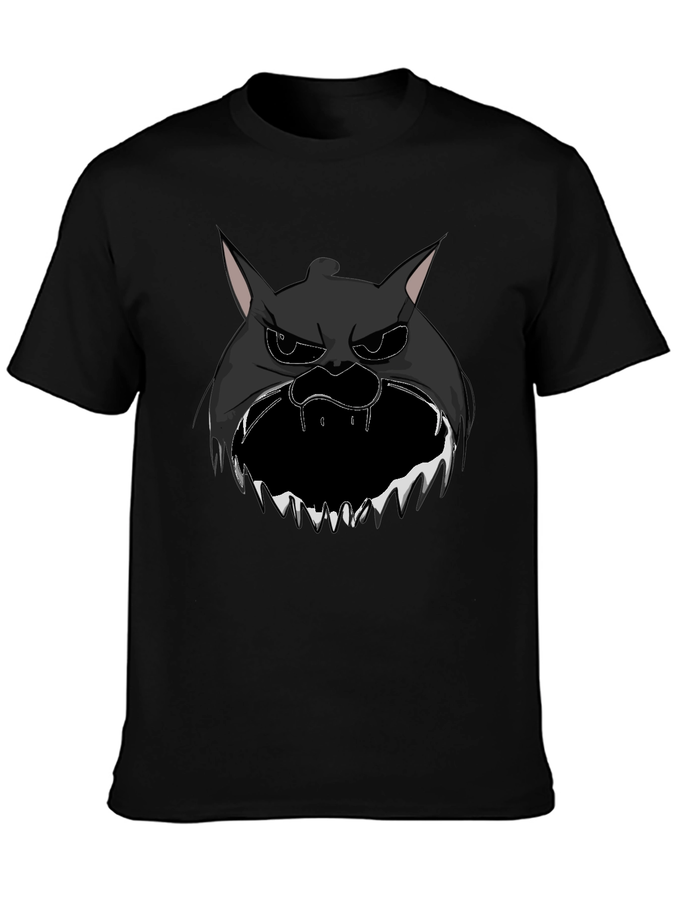 Mens Black Graphic Tee - Spooky Creature