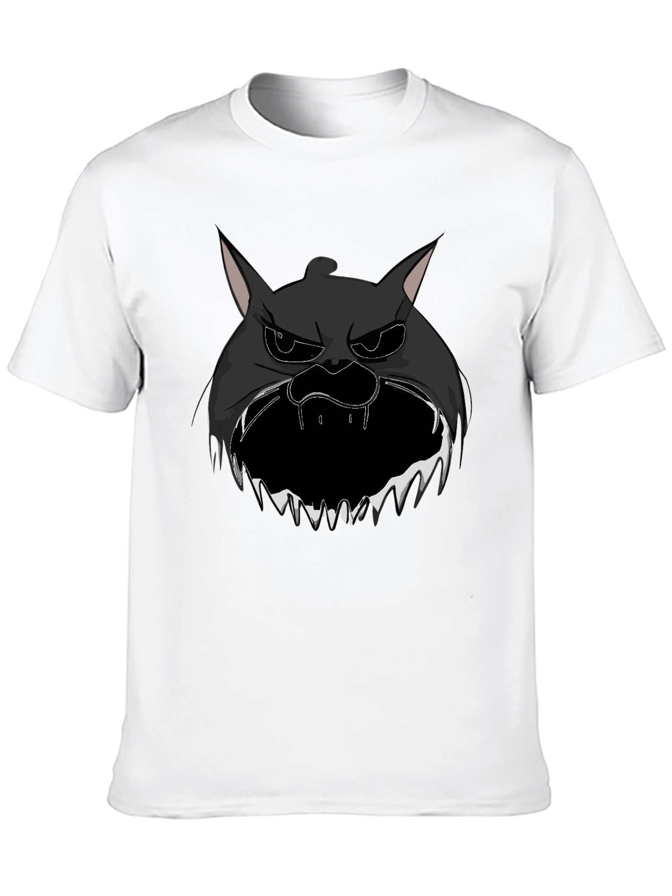Mens Black Graphic Tee - Spooky Creature