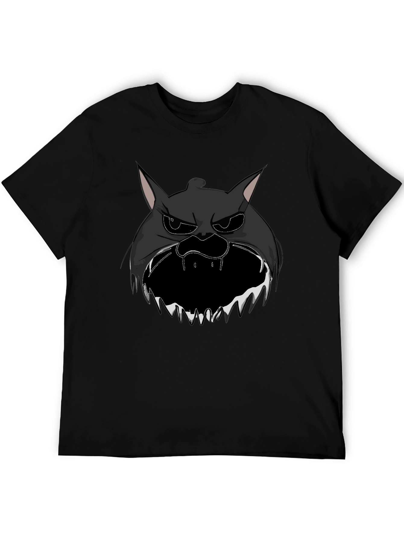 Mens Black Graphic Tee - Spooky Creature