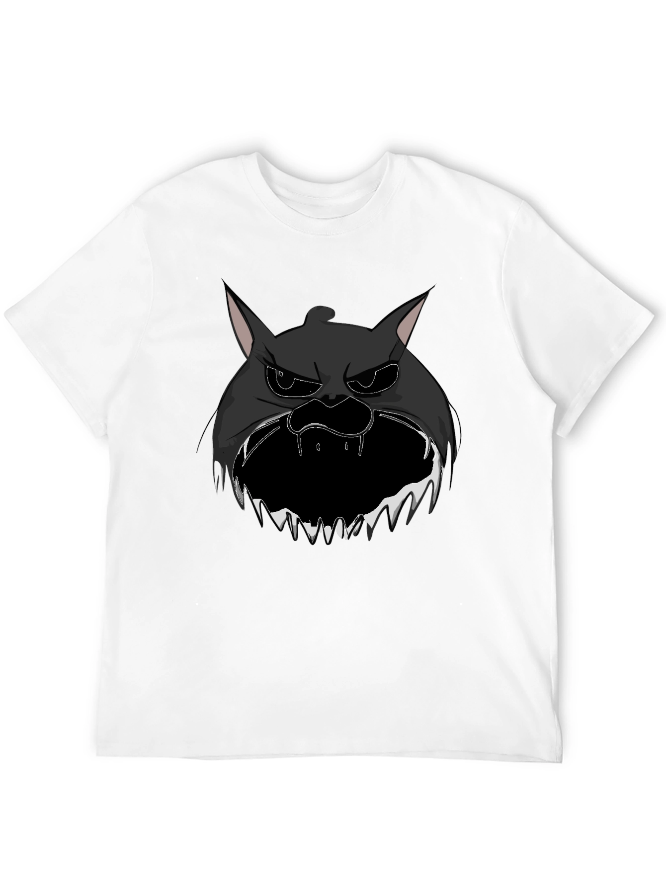 Mens Black Graphic Tee - Spooky Creature