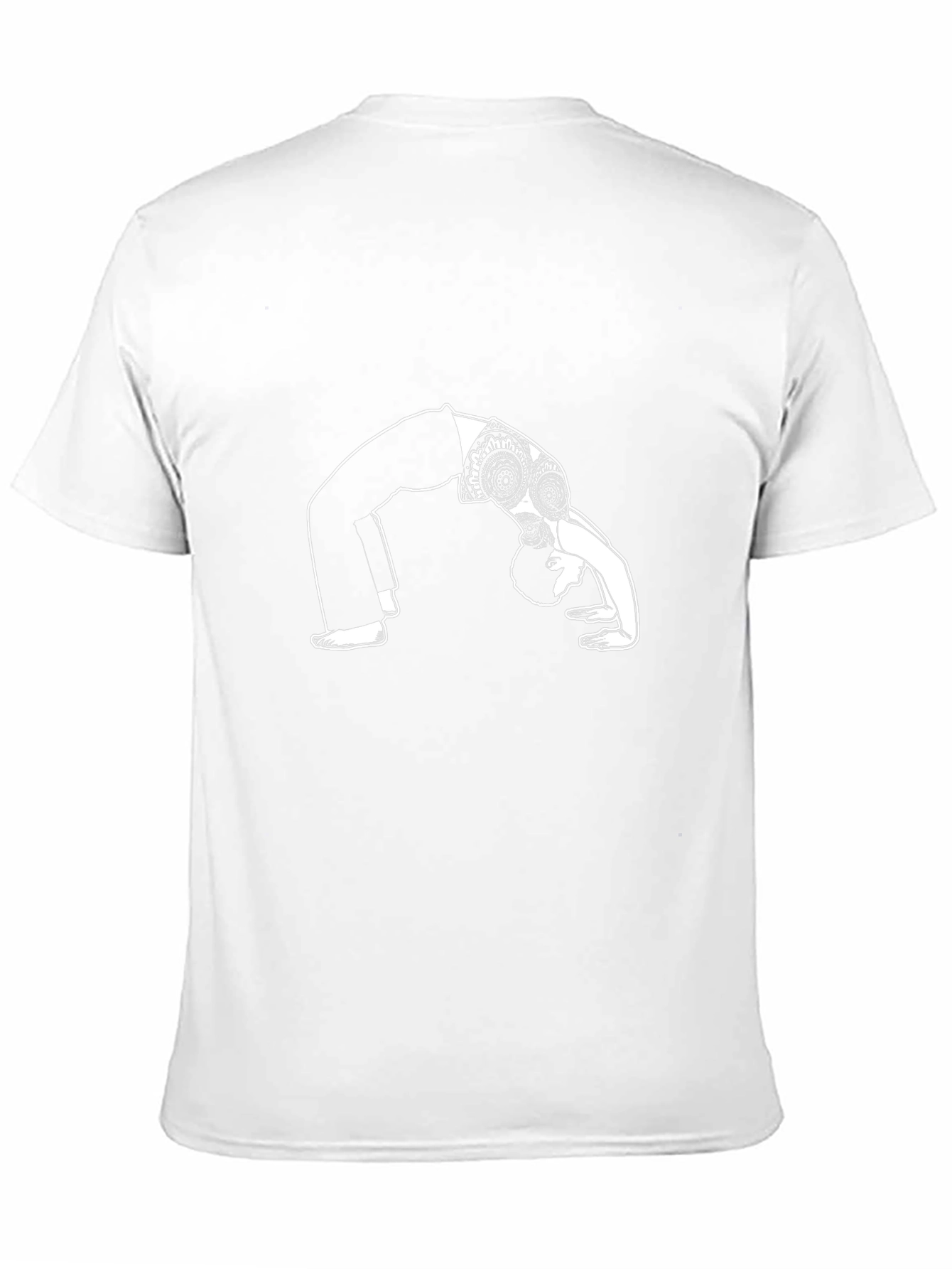 Yoga Pose Graphic Tee - Black Cotton Blend