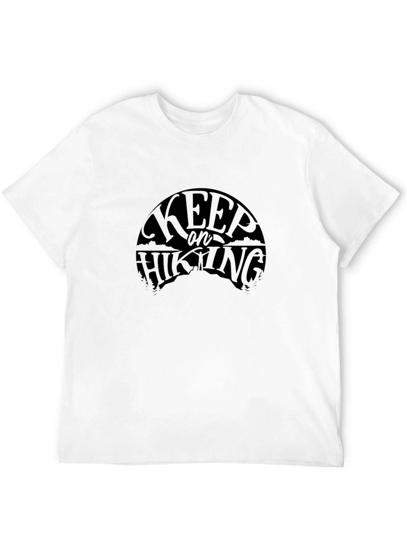 Keep on Hiking Black Graphic T-Shirt