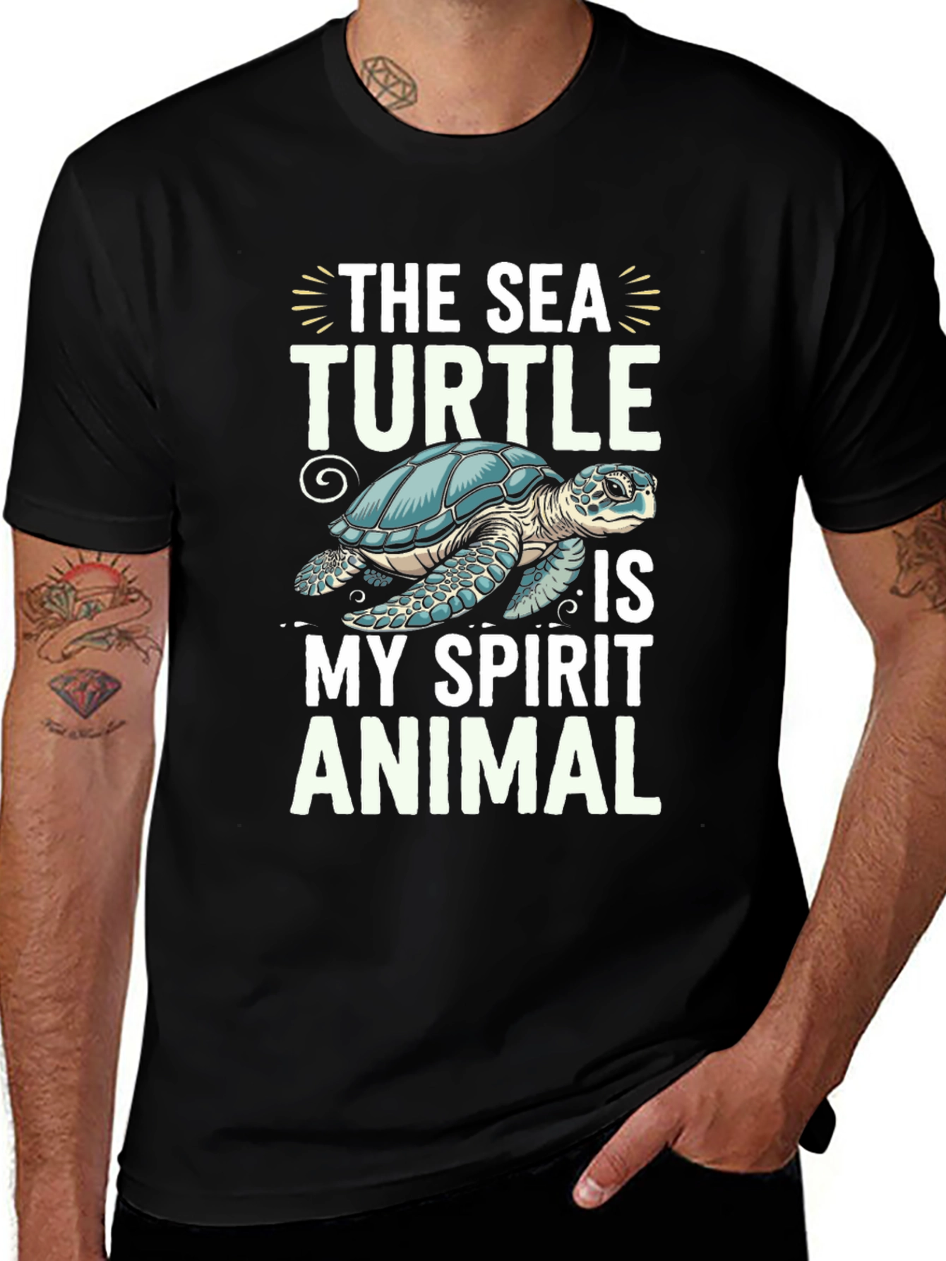 Sea Turtle Spirit Animal Graphic T-Shirt