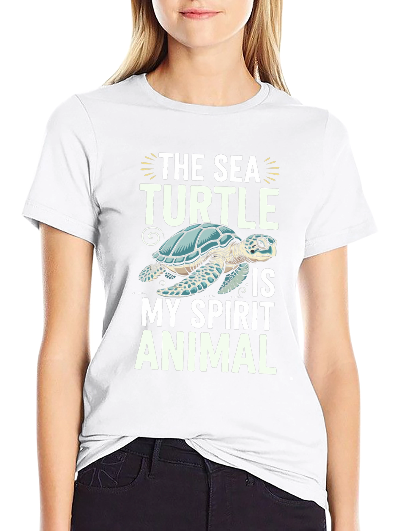Sea Turtle Spirit Animal Graphic T-Shirt