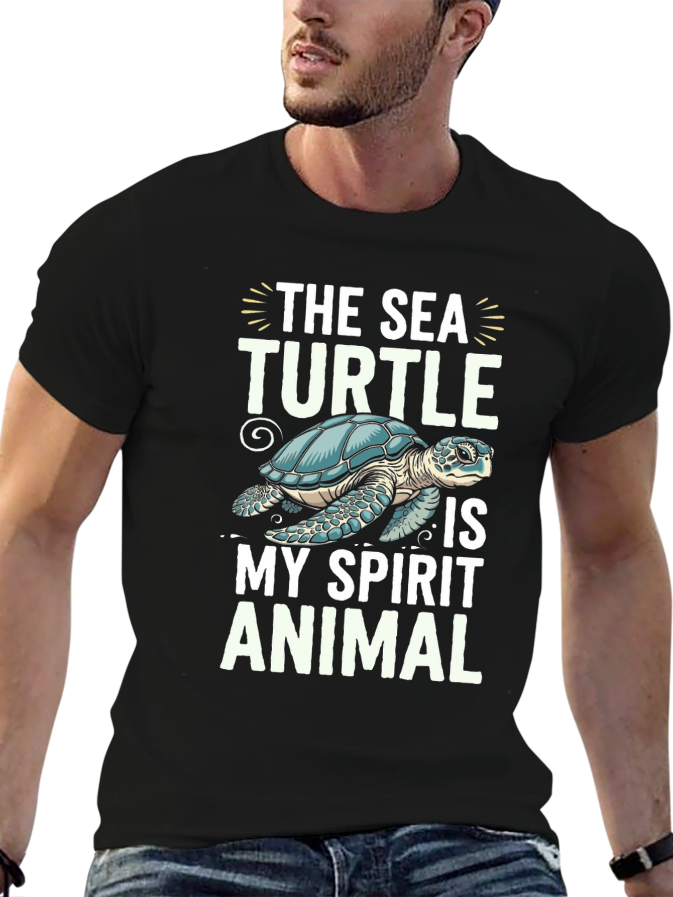 Sea Turtle Spirit Animal Graphic T-Shirt
