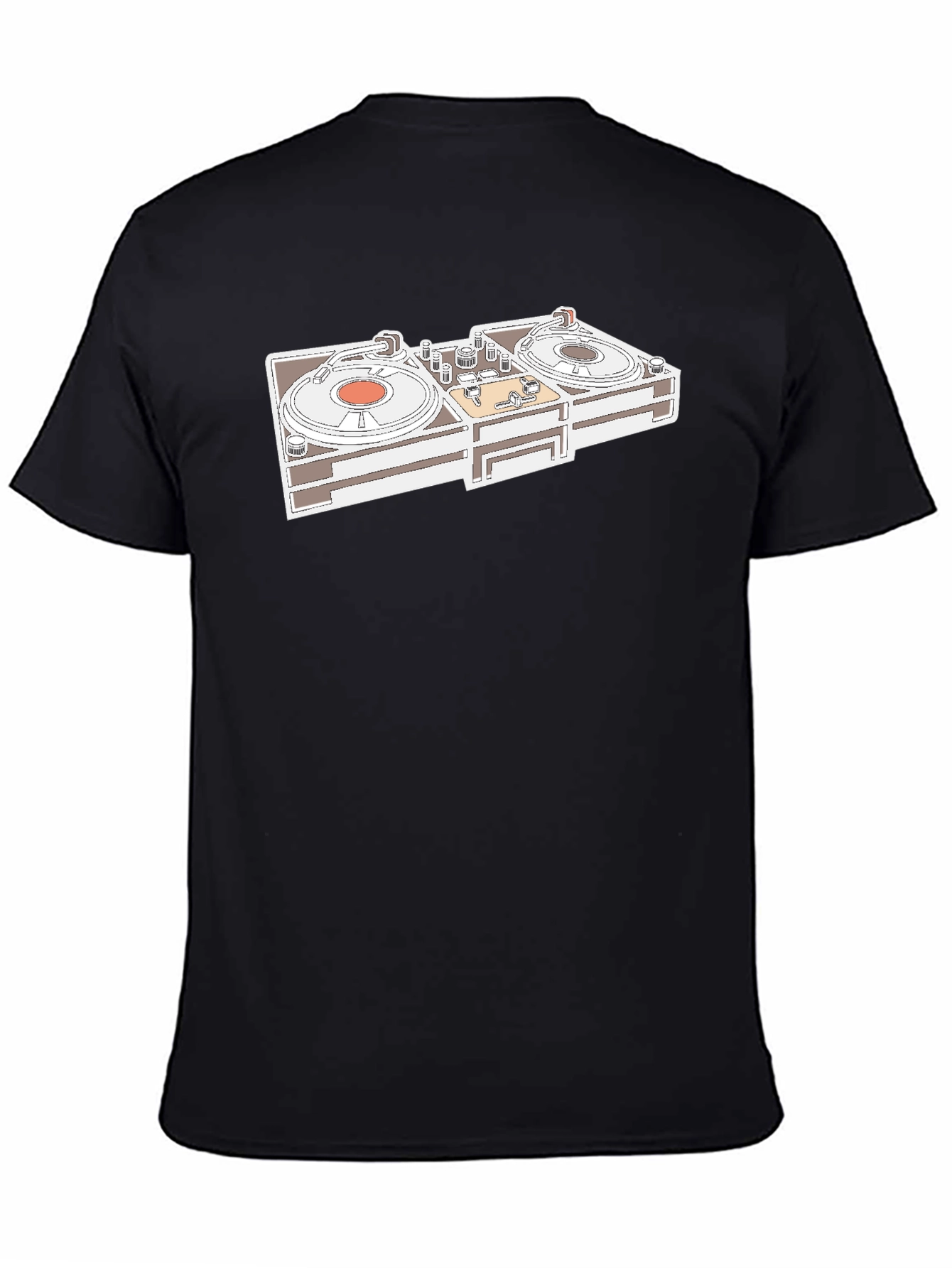 DJ Turntable Graphic Tee - Black Hip Hop Shirt