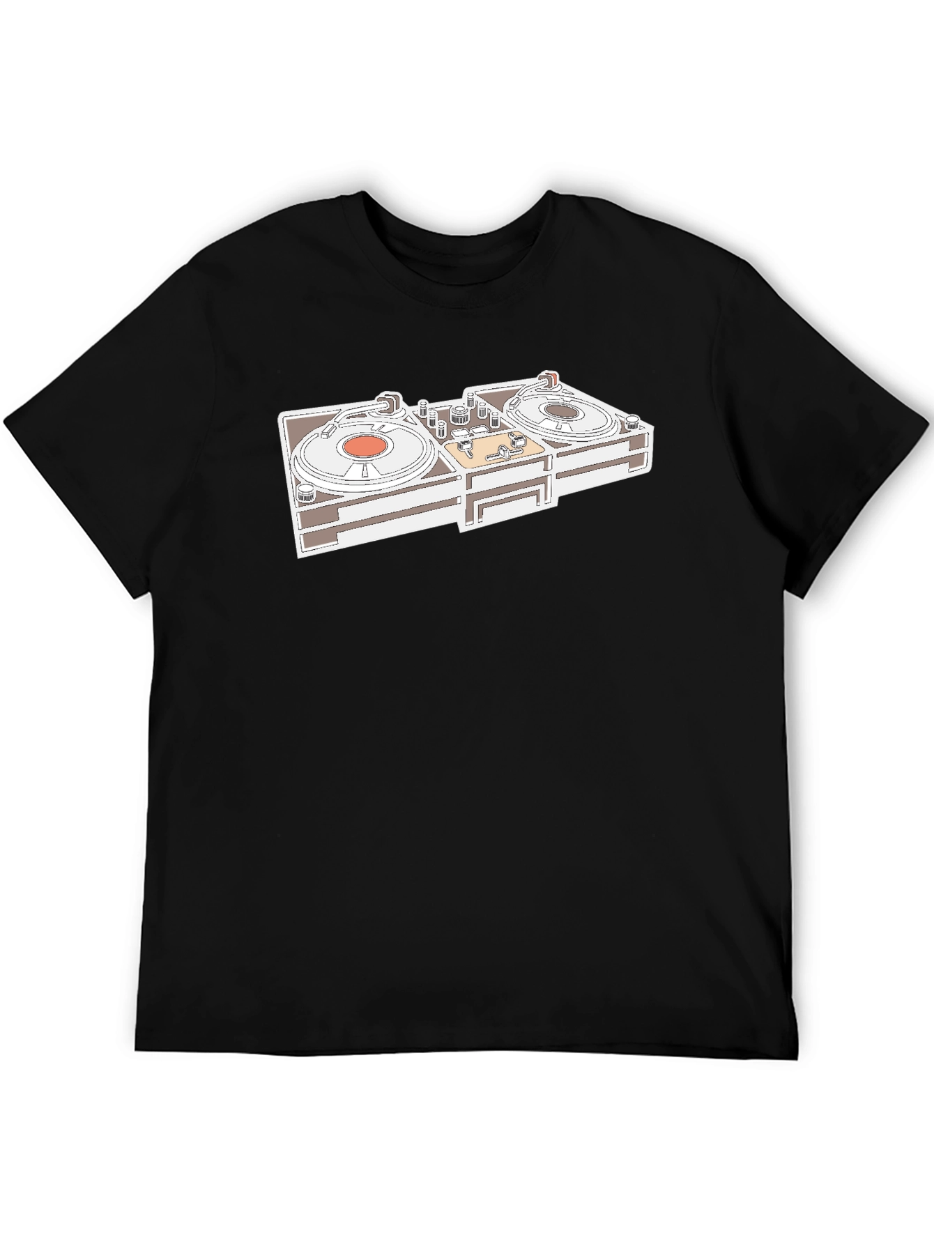 DJ Turntable Graphic Tee - Black Hip Hop Shirt