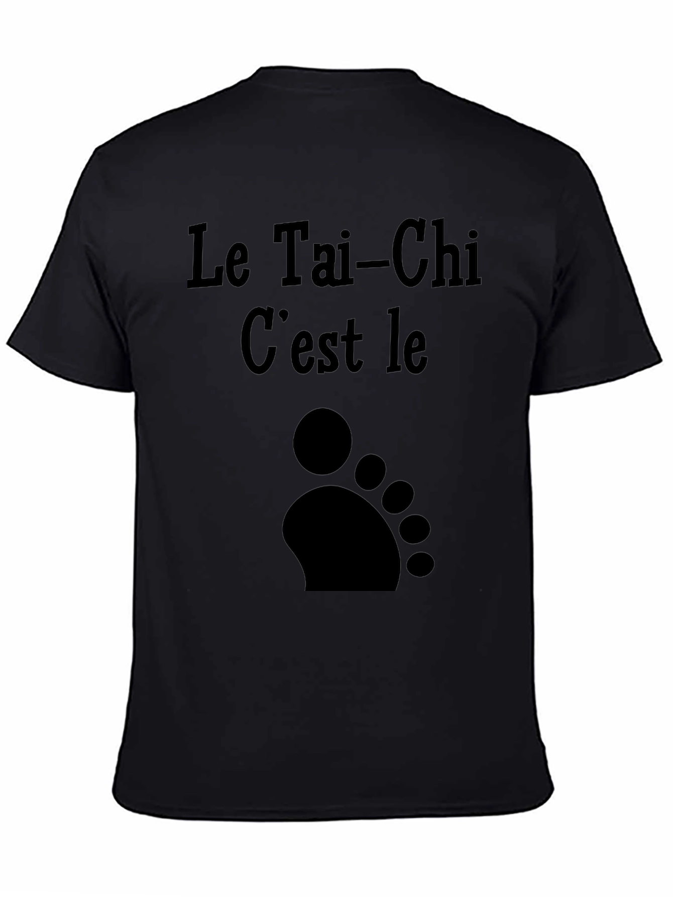 Le Tai-Chi Footprint Graphic T-Shirt