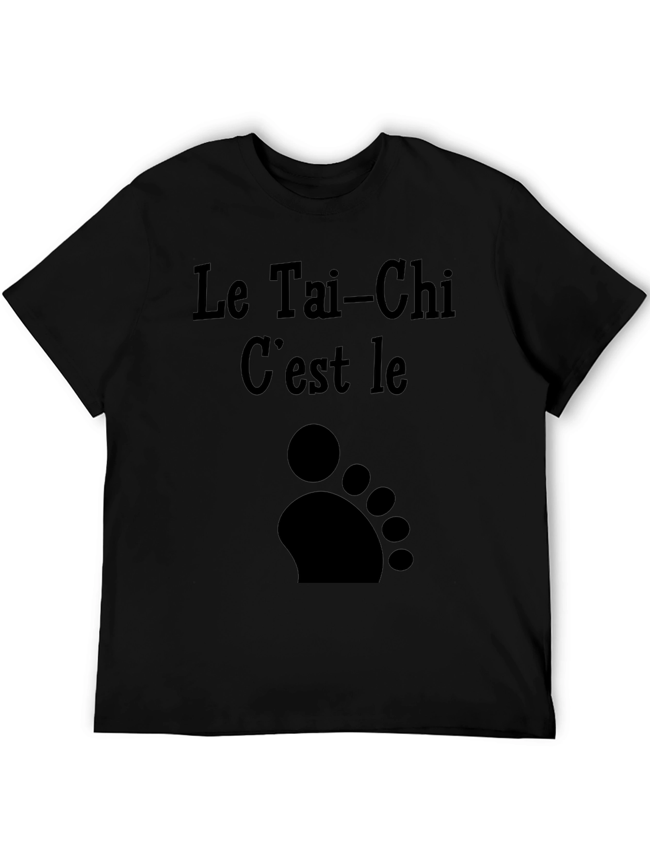 Le Tai-Chi Footprint Graphic T-Shirt