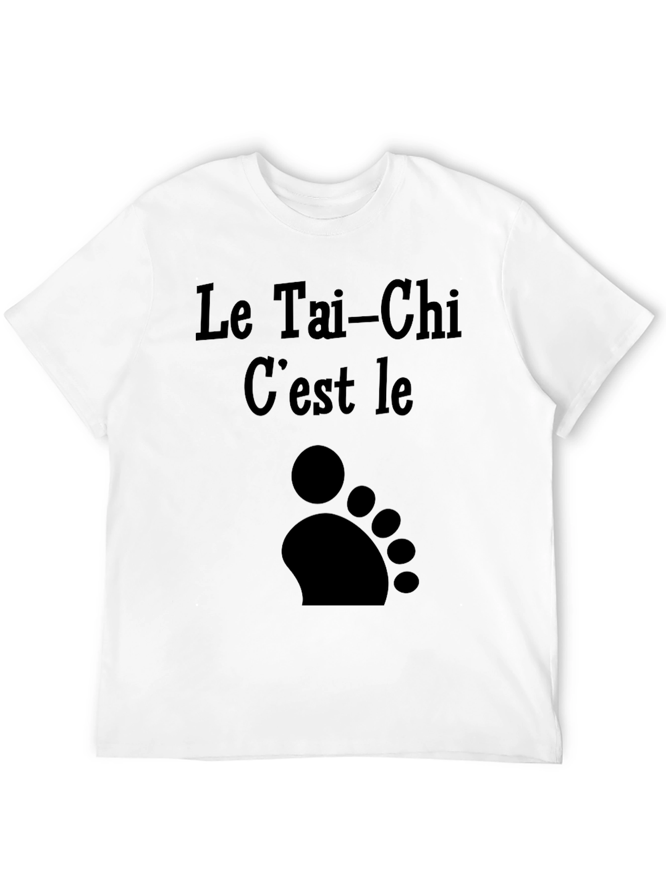 Le Tai-Chi Footprint Graphic T-Shirt