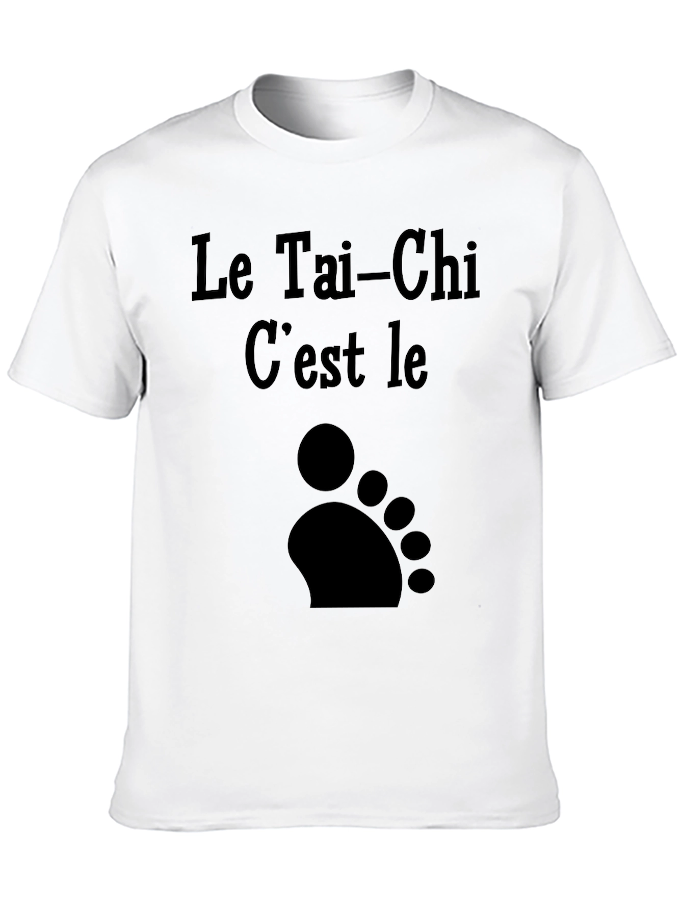 Le Tai-Chi Footprint Graphic T-Shirt
