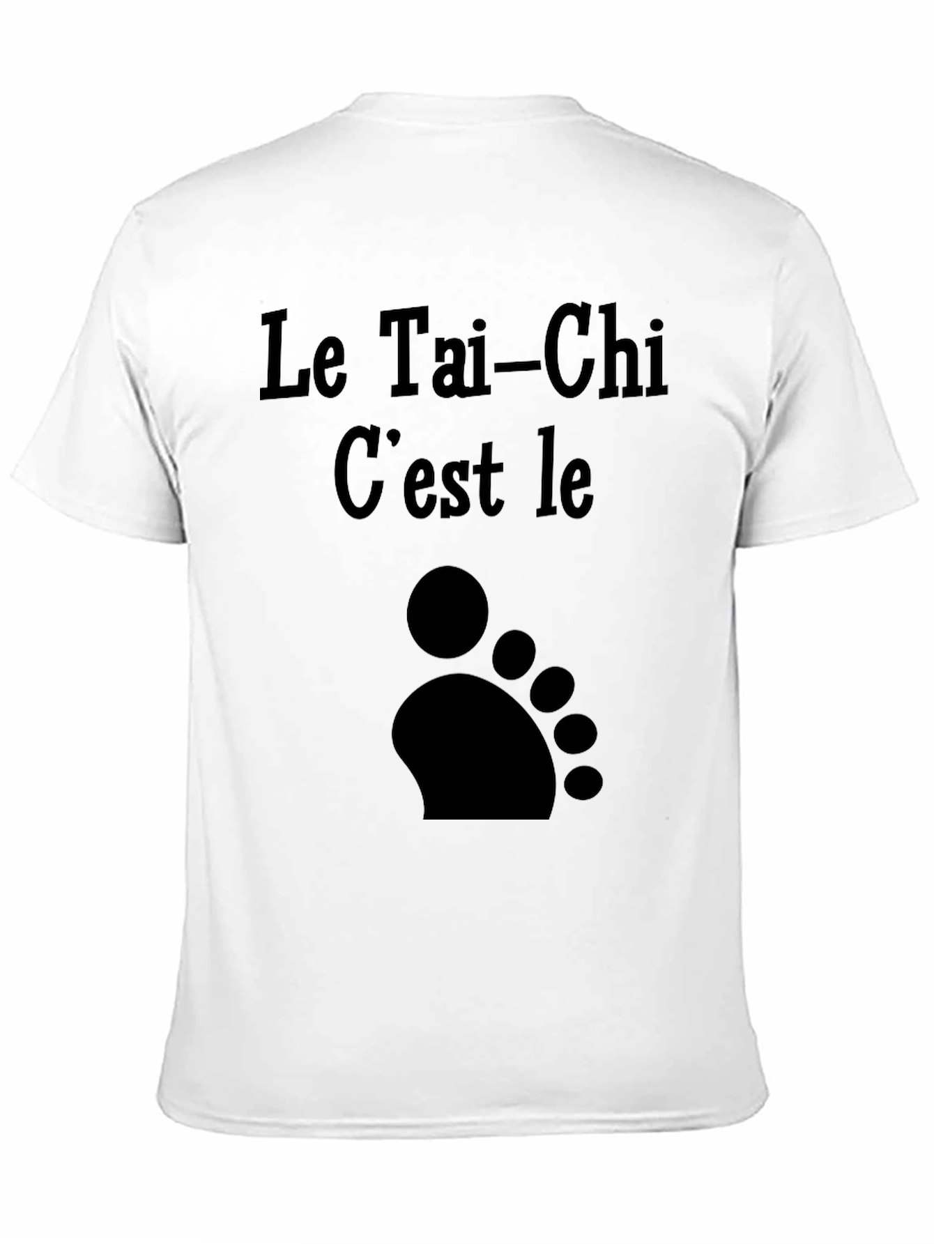 Le Tai-Chi Footprint Graphic T-Shirt