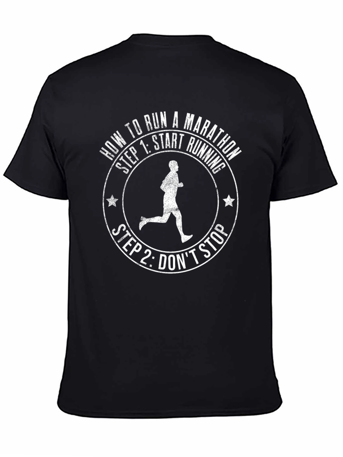 Marathon Runner T-Shirt - Funny Running Steps Tee