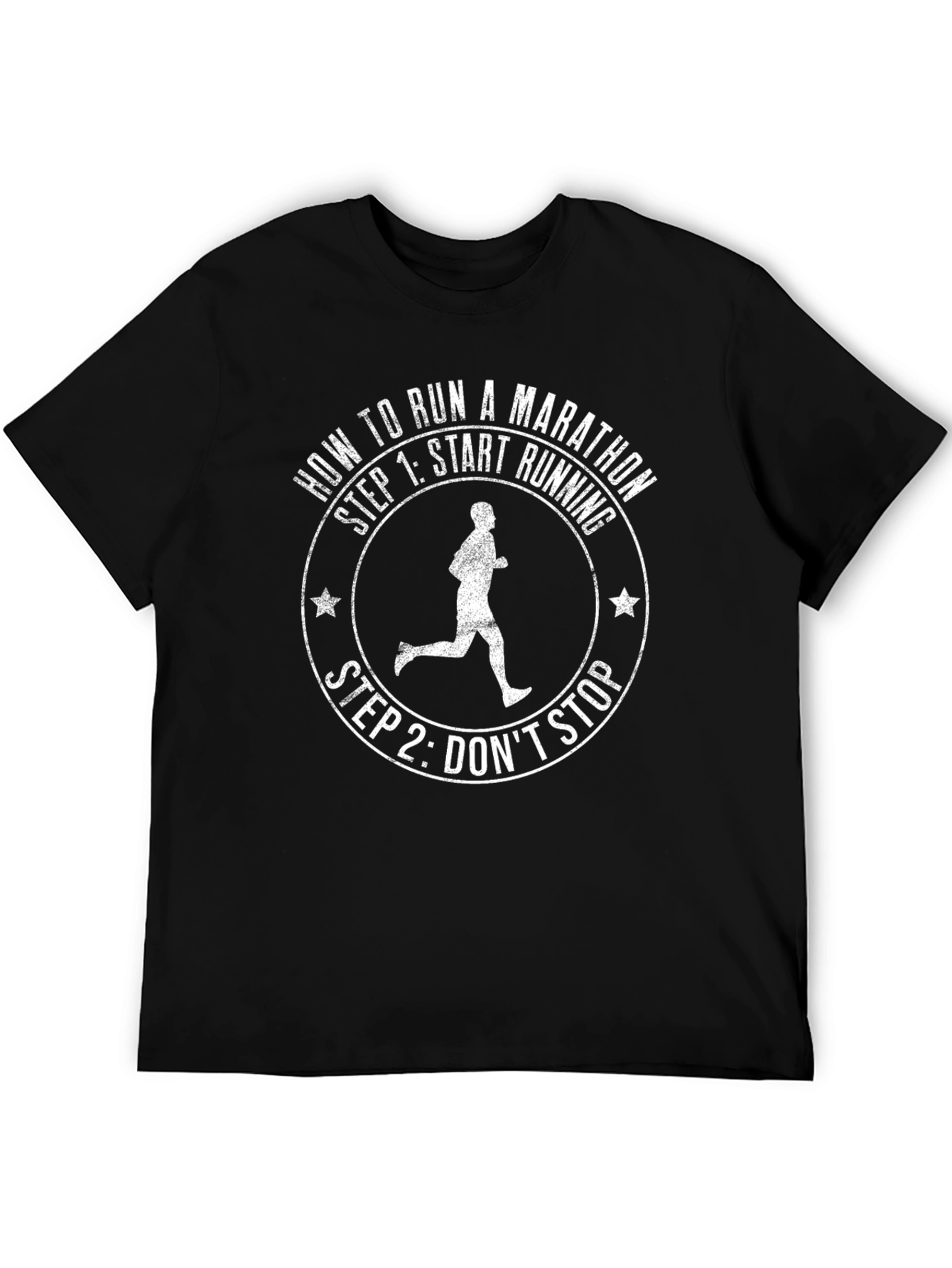 Marathon Runner T-Shirt - Funny Running Steps Tee