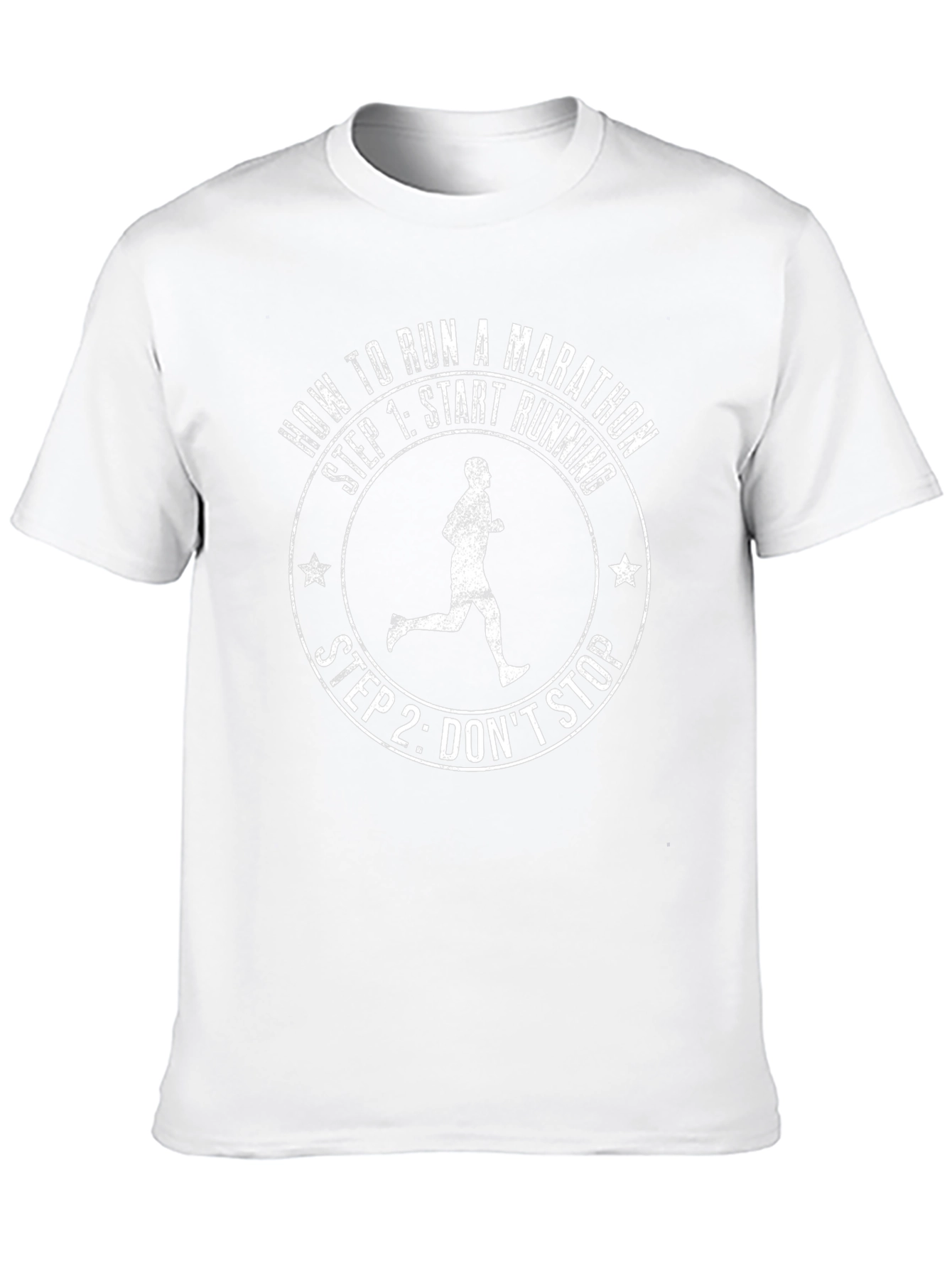 Marathon Runner T-Shirt - Funny Running Steps Tee