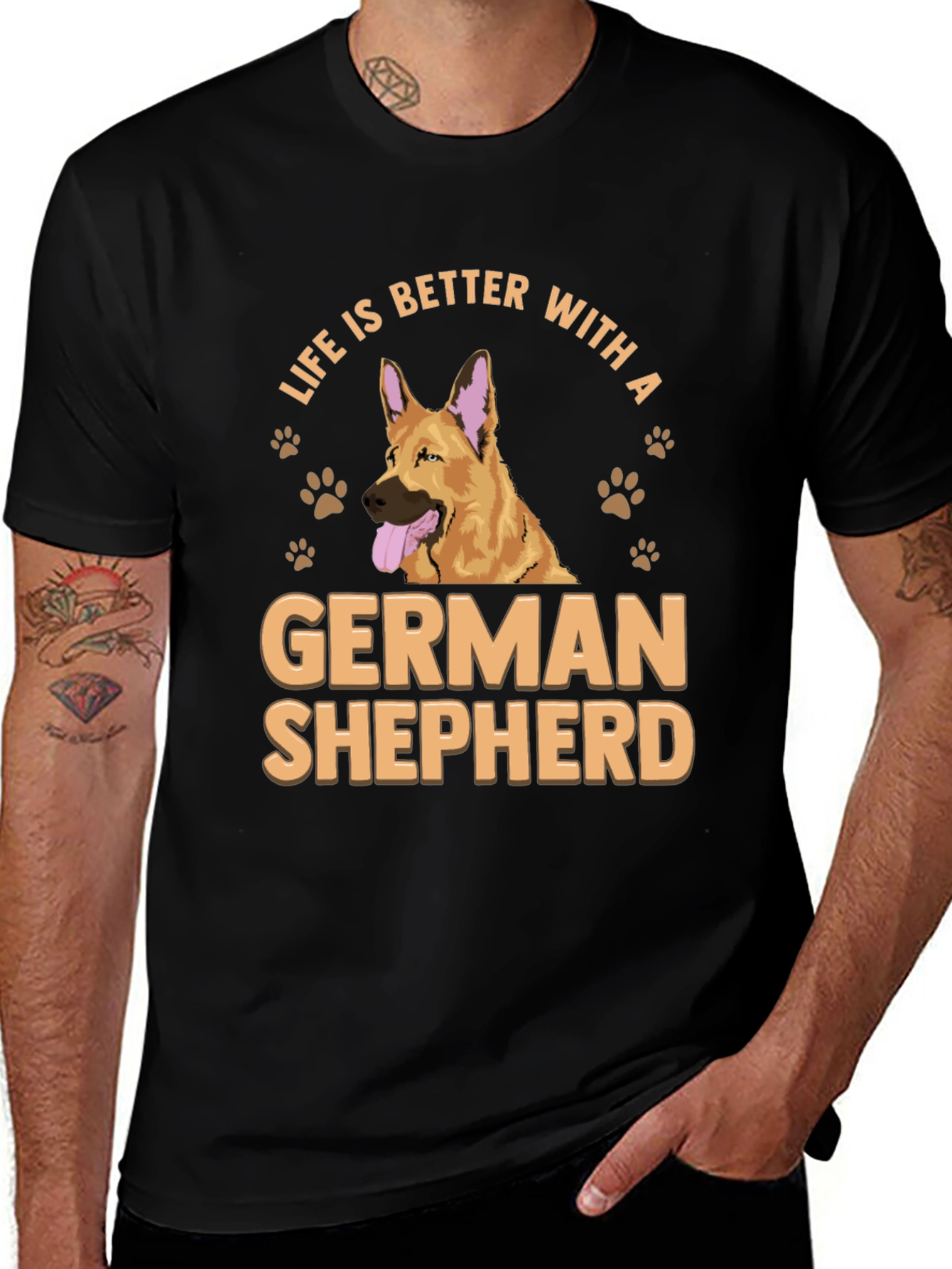Life is Better with a German Shepherd T-Shirt