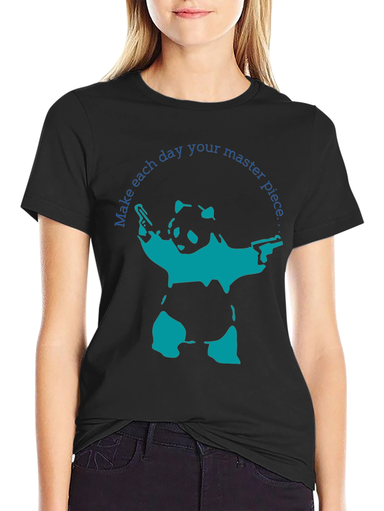 Gun-Toting Panda T-Shirt: Masterpiece in Every Day!