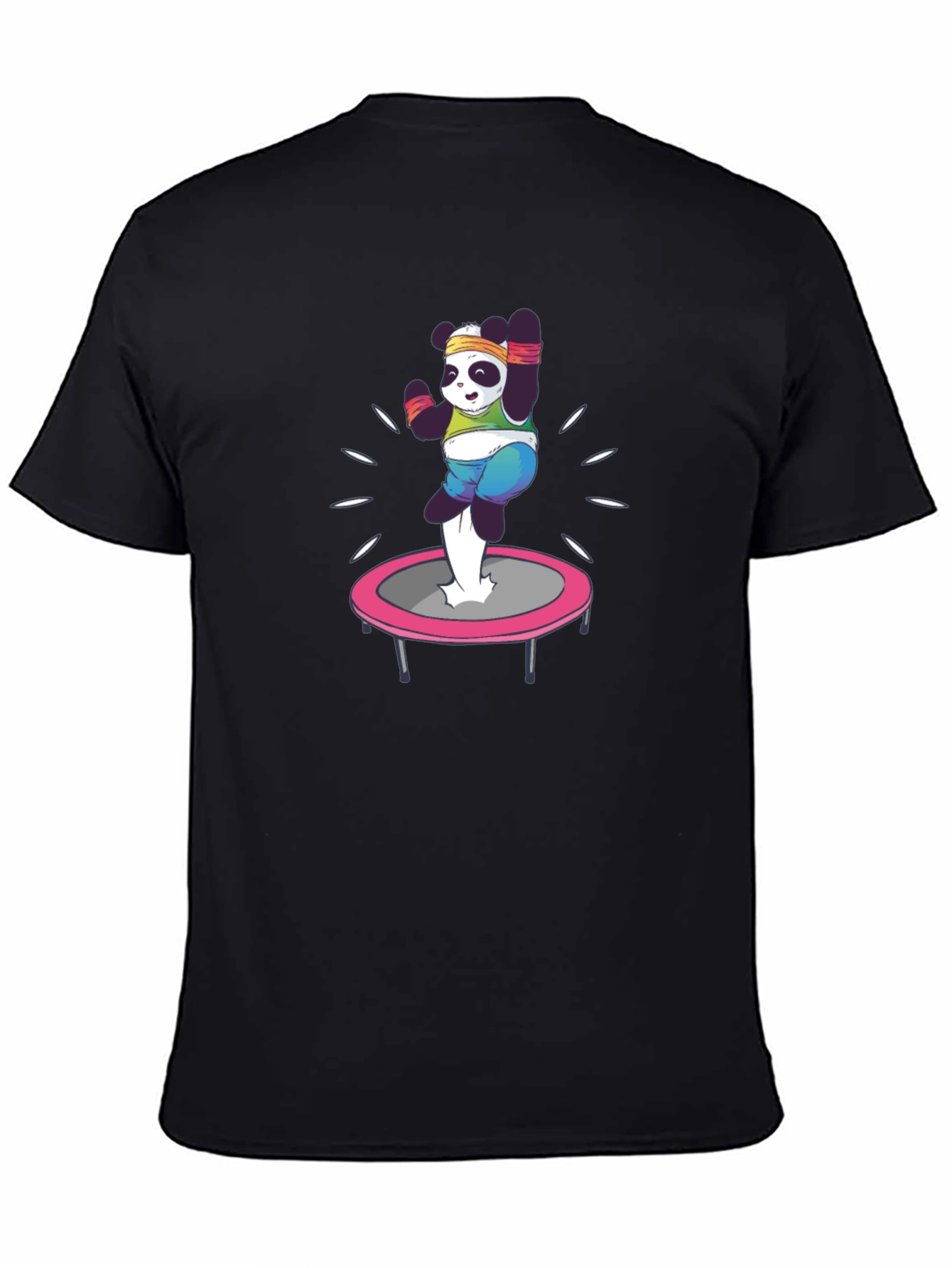 Panda Trampoline T-Shirt - Black