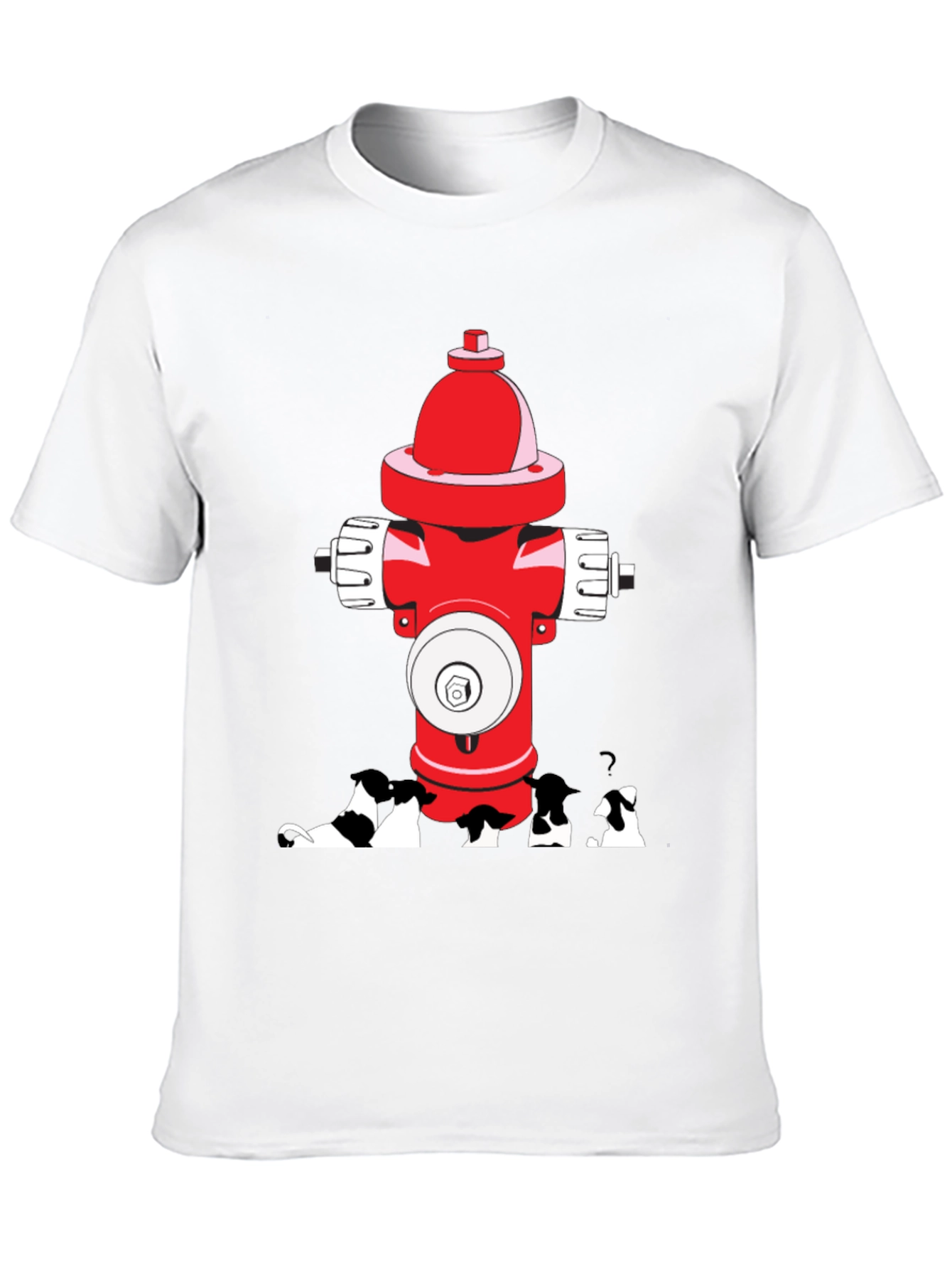 Dog Peeing on Fire Hydrant Graphic Tee