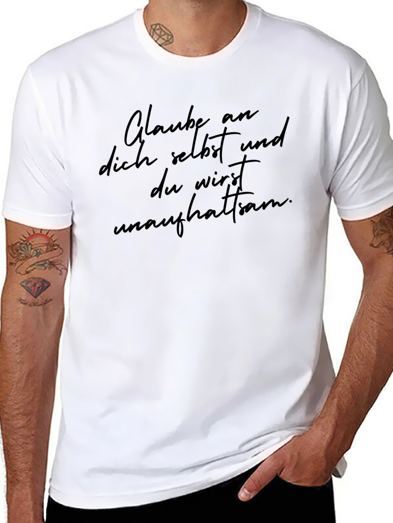 Motivational Black T-Shirt: Believe in Yourself