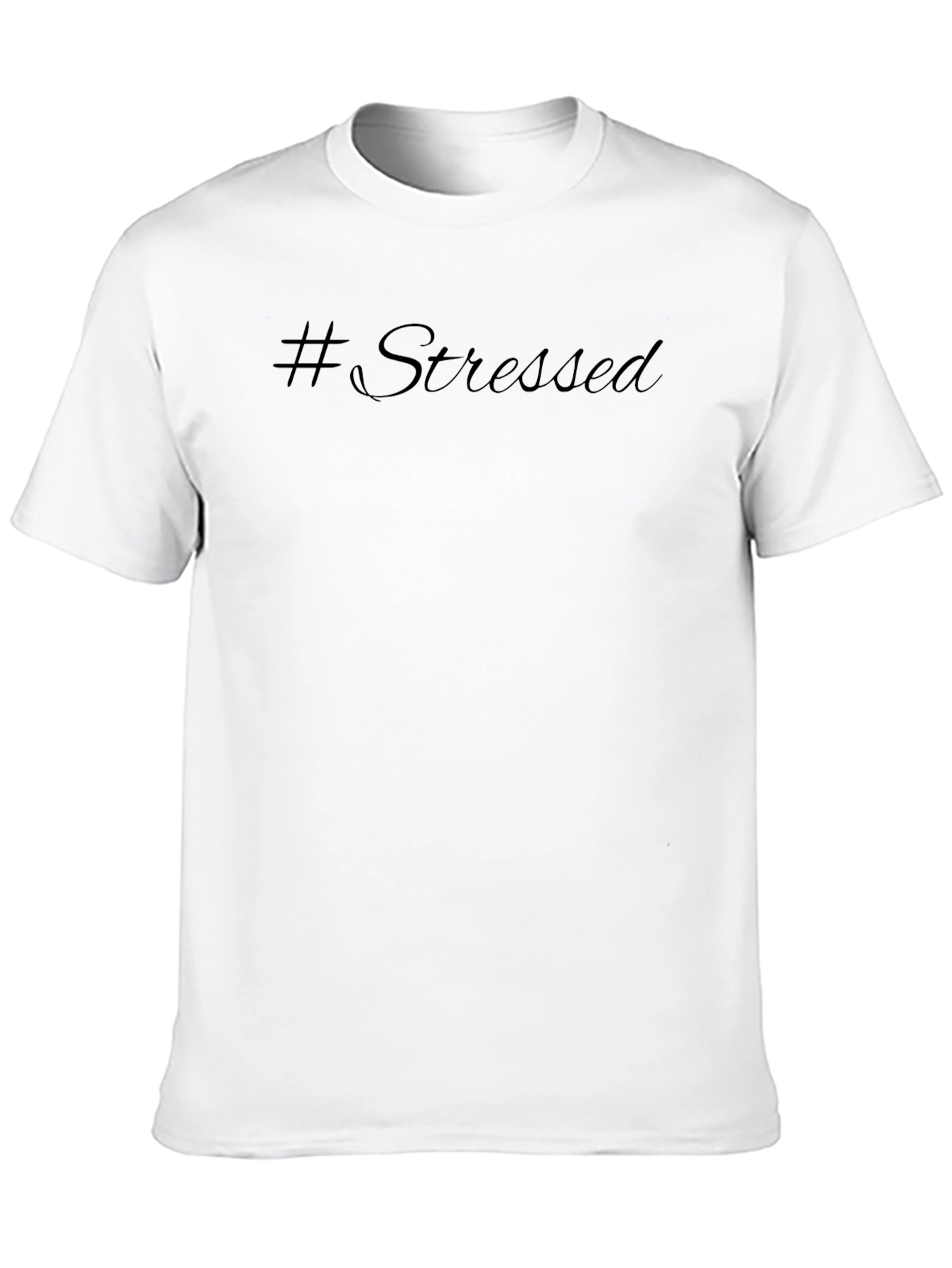 #Stressed Black Graphic T-Shirt