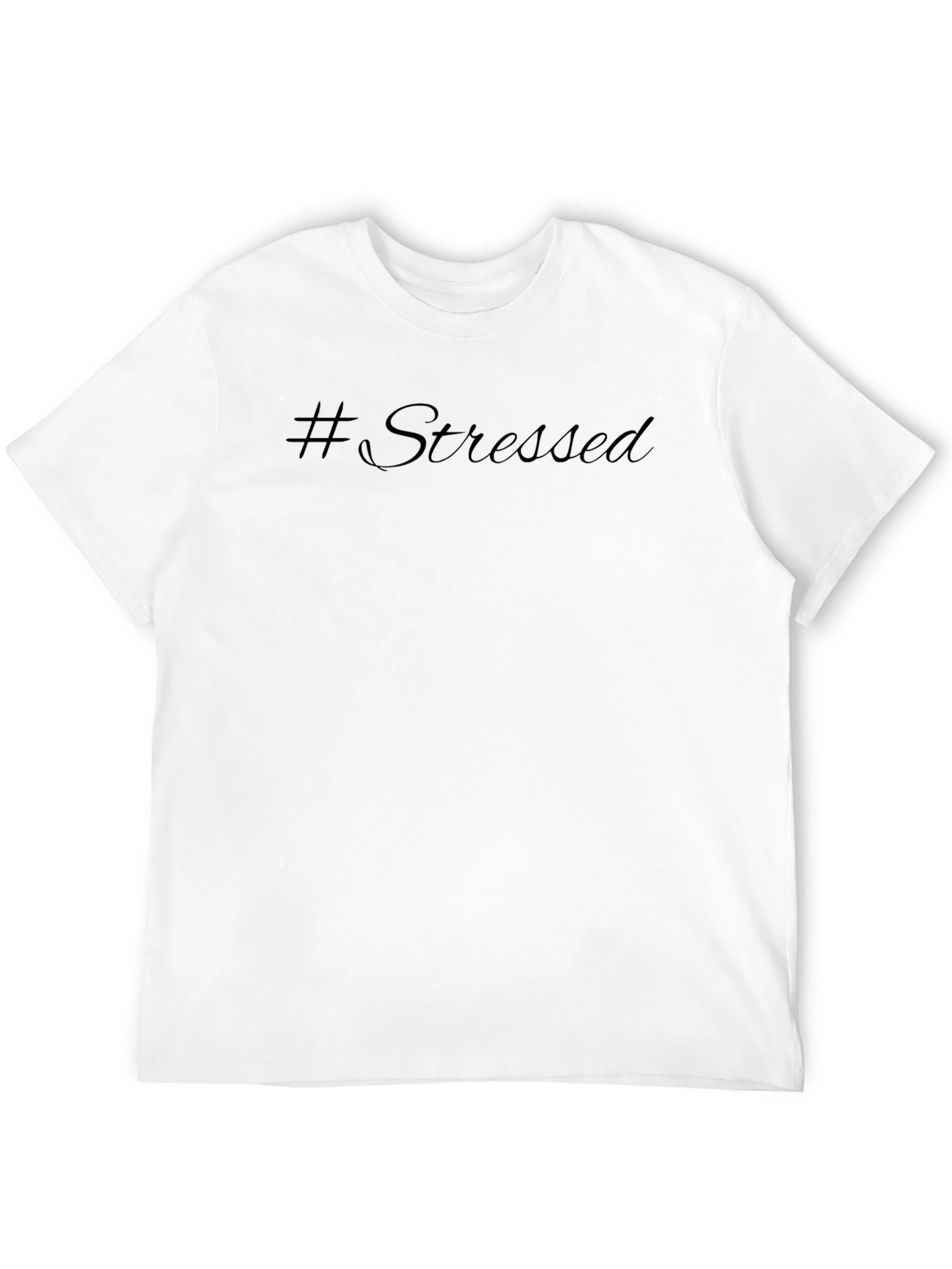 #Stressed Black Graphic T-Shirt