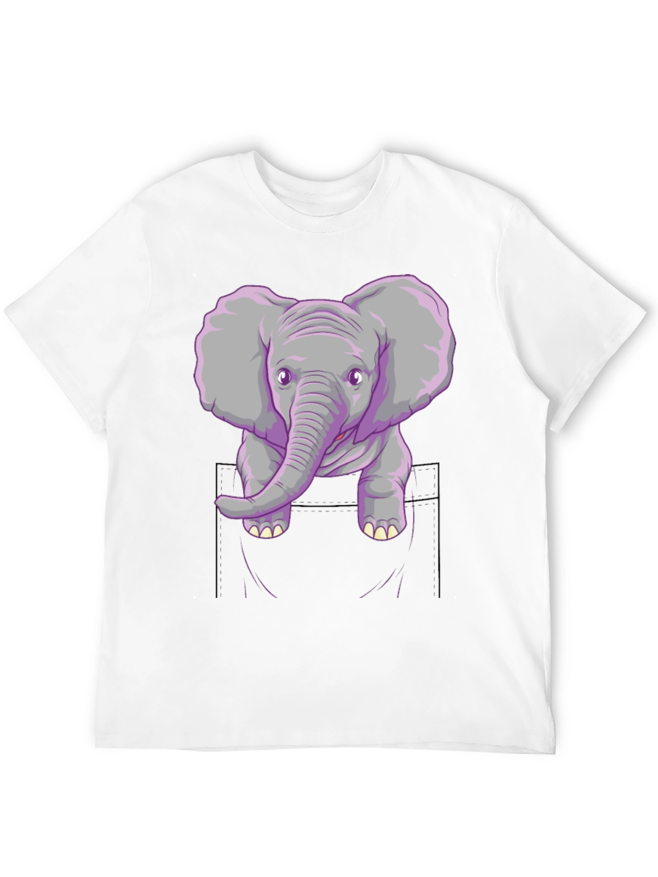 Elephant Pocket Graphic Tee - Unisex Casual Shirt