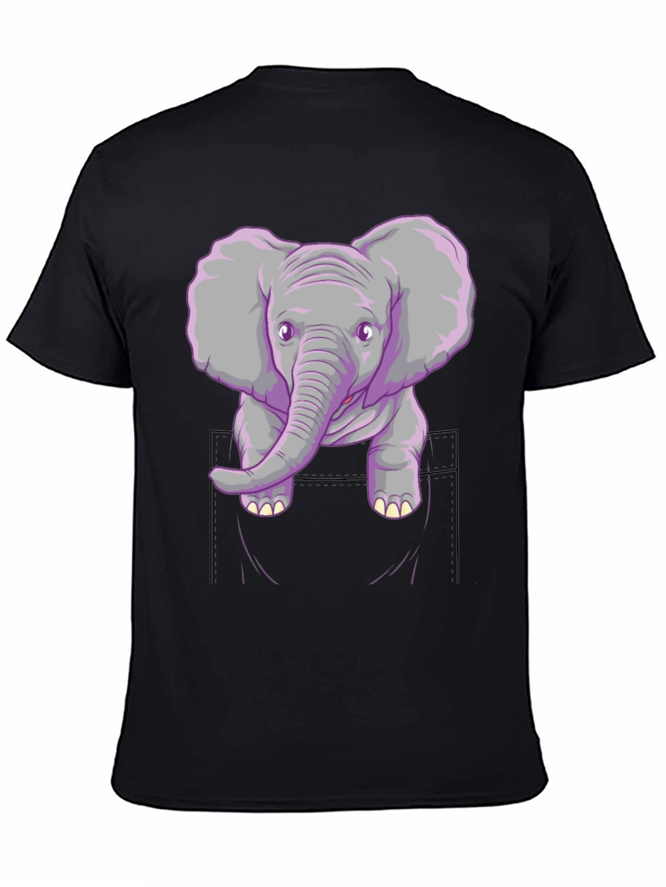 Elephant Pocket Graphic Tee - Unisex Casual Shirt