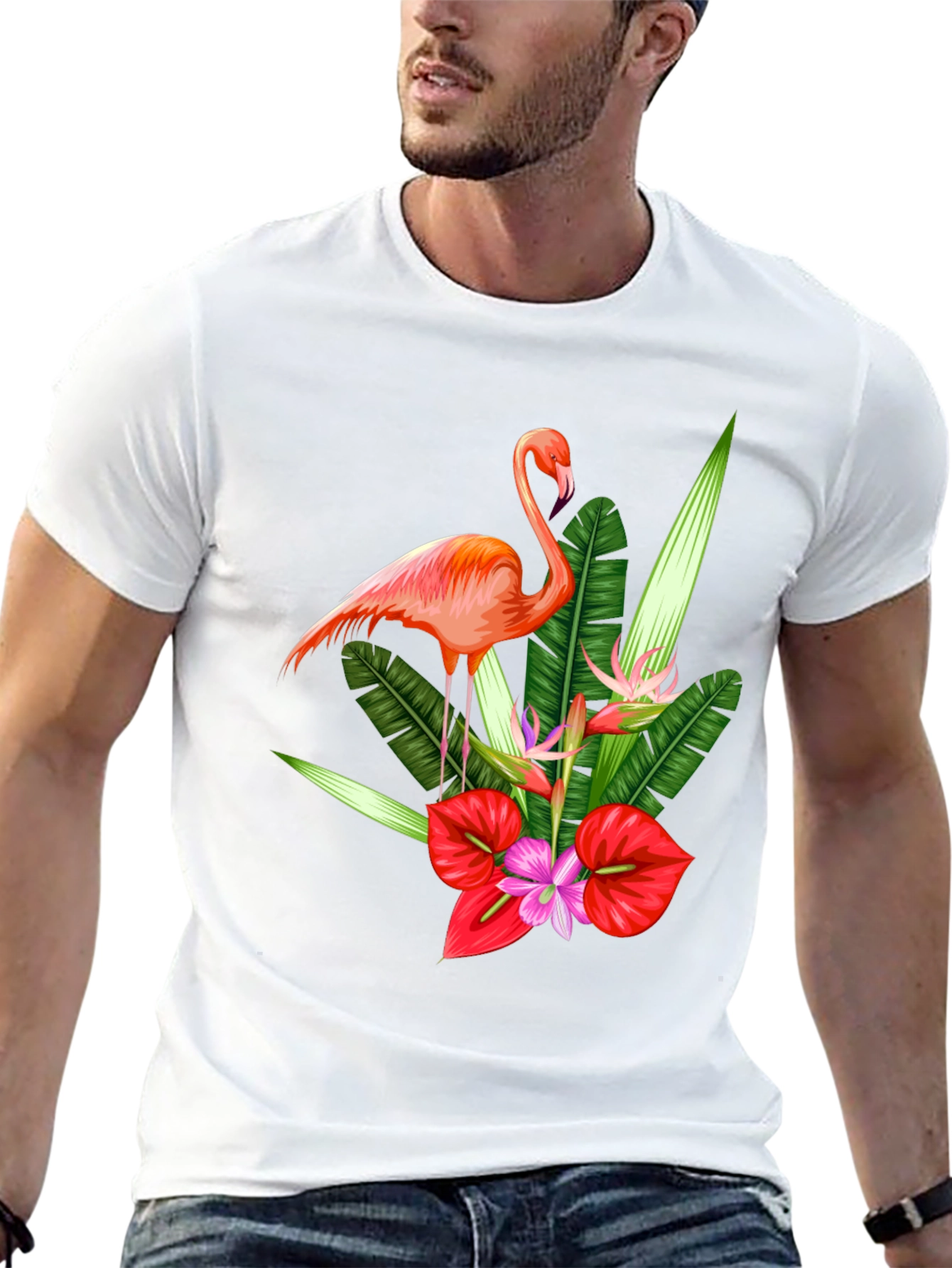 Tropical Flamingo Graphic Tee